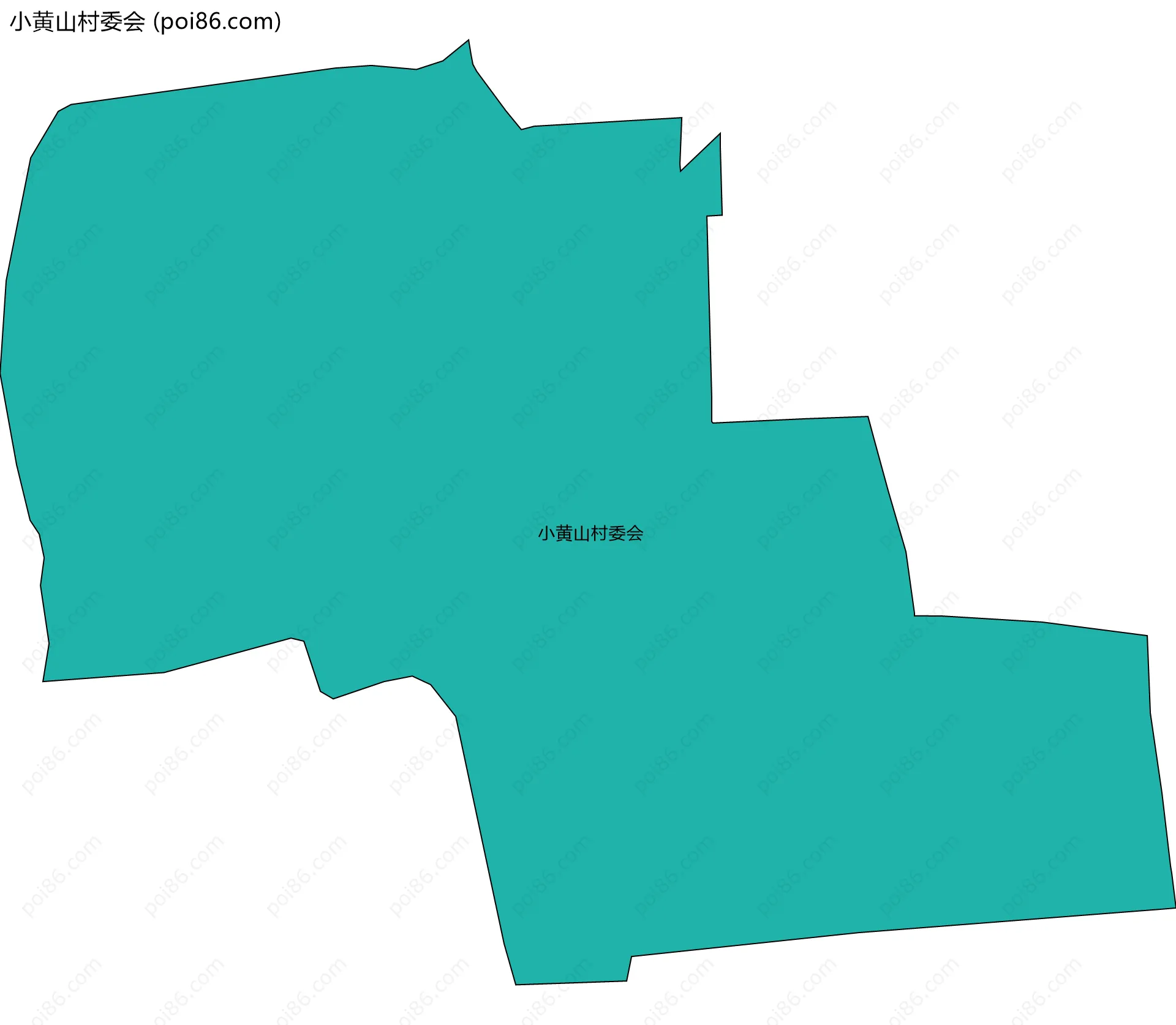 小黄山村委会边界地图
