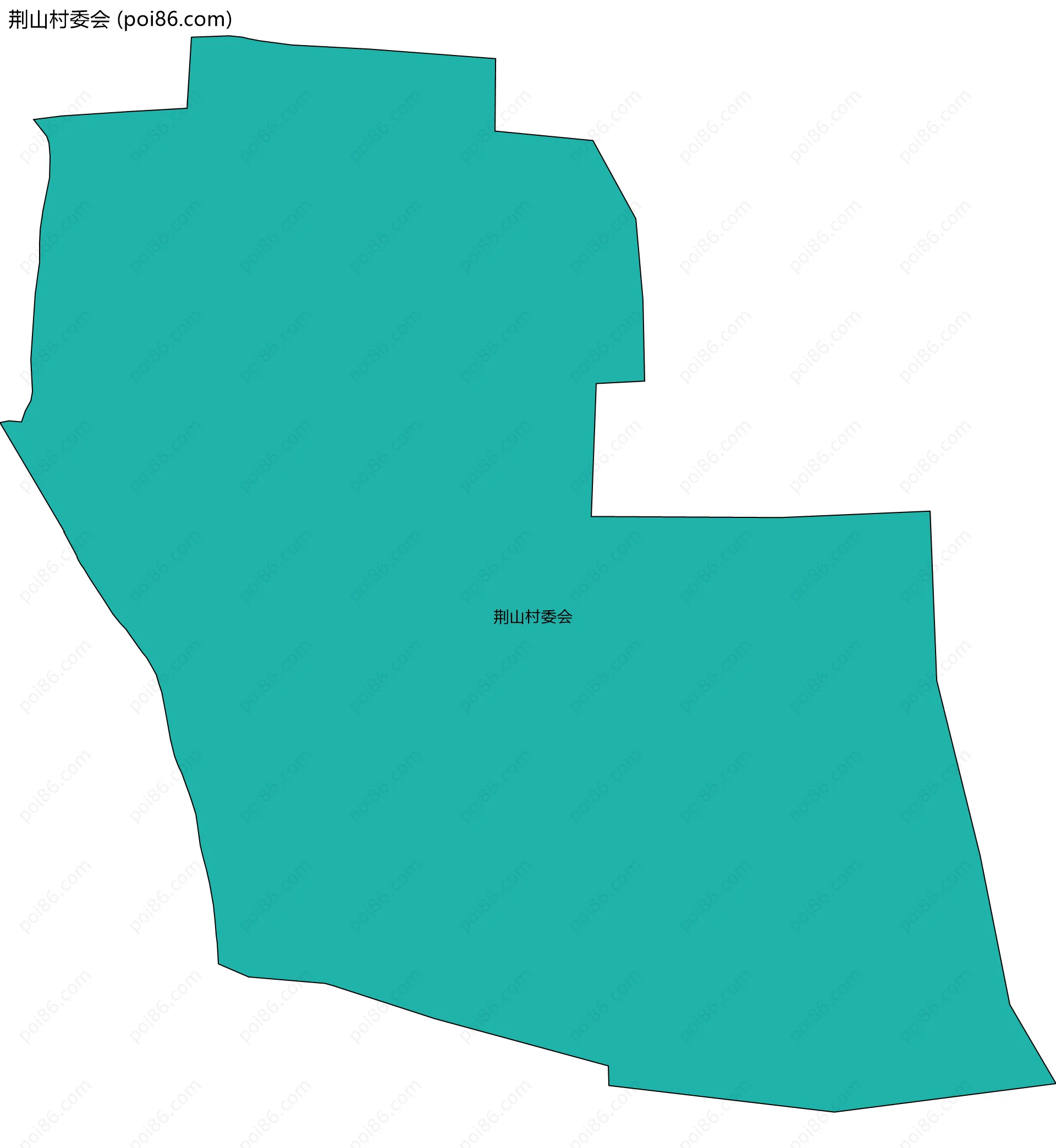 荆山村委会边界地图