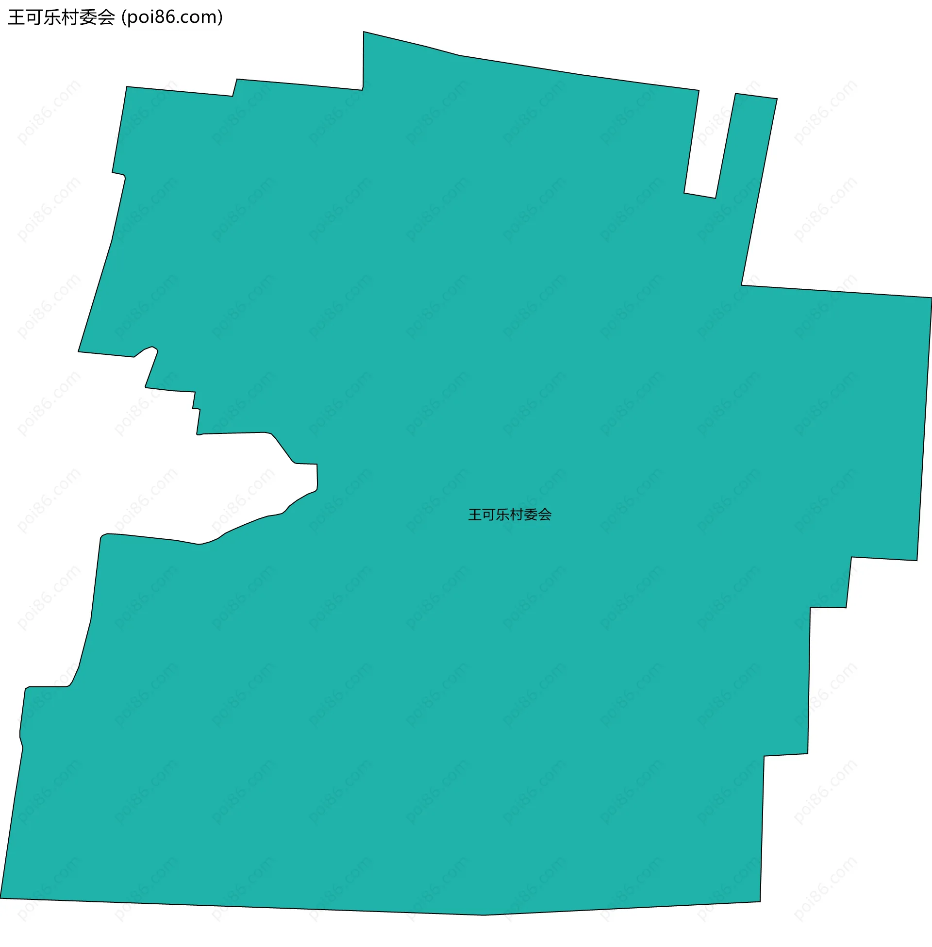 王可乐村委会边界地图