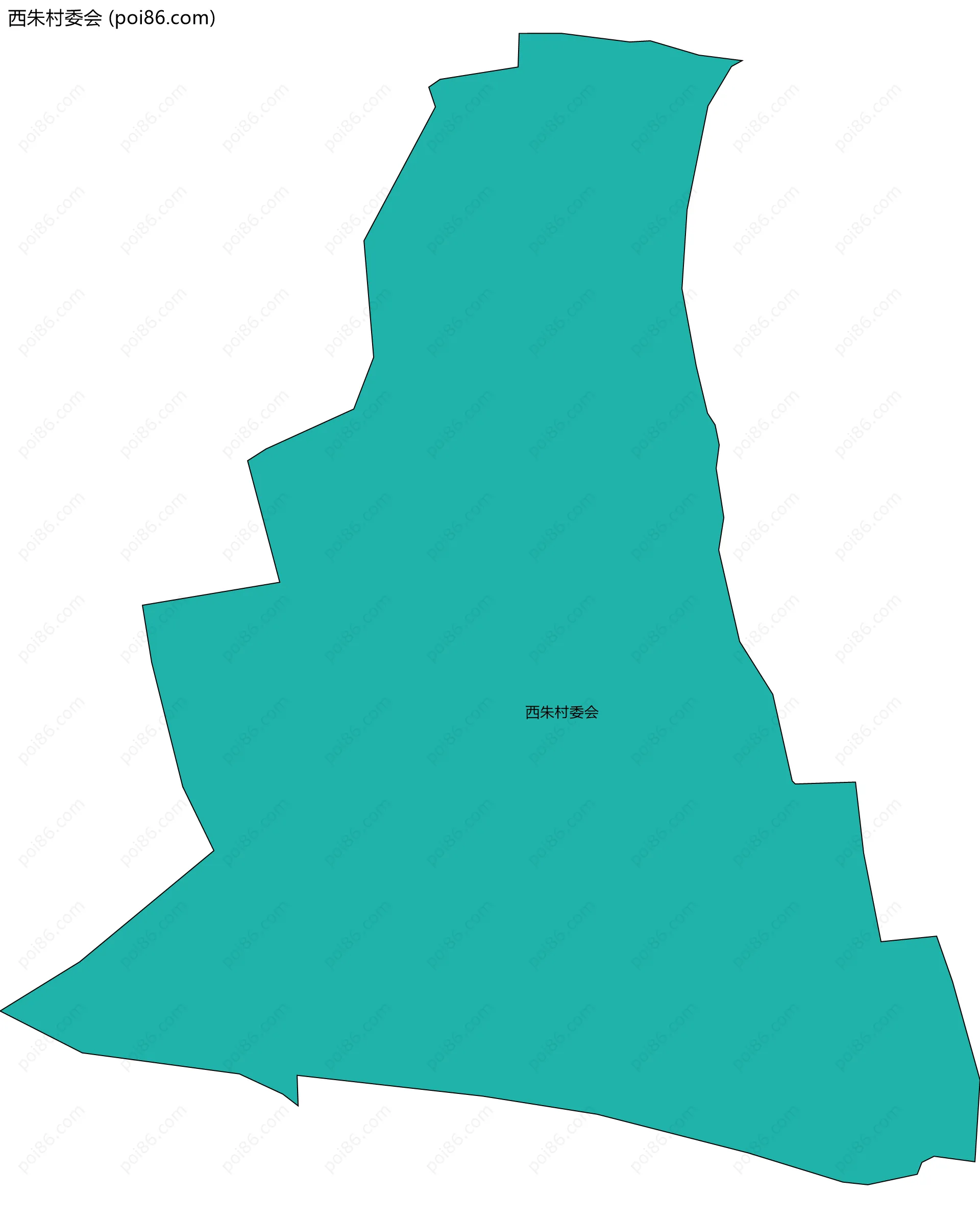 西朱村委会边界地图
