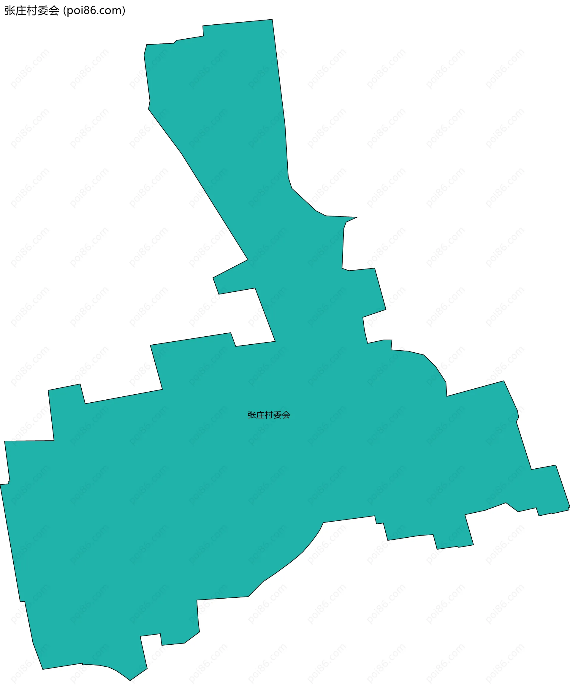 张庄村委会边界地图