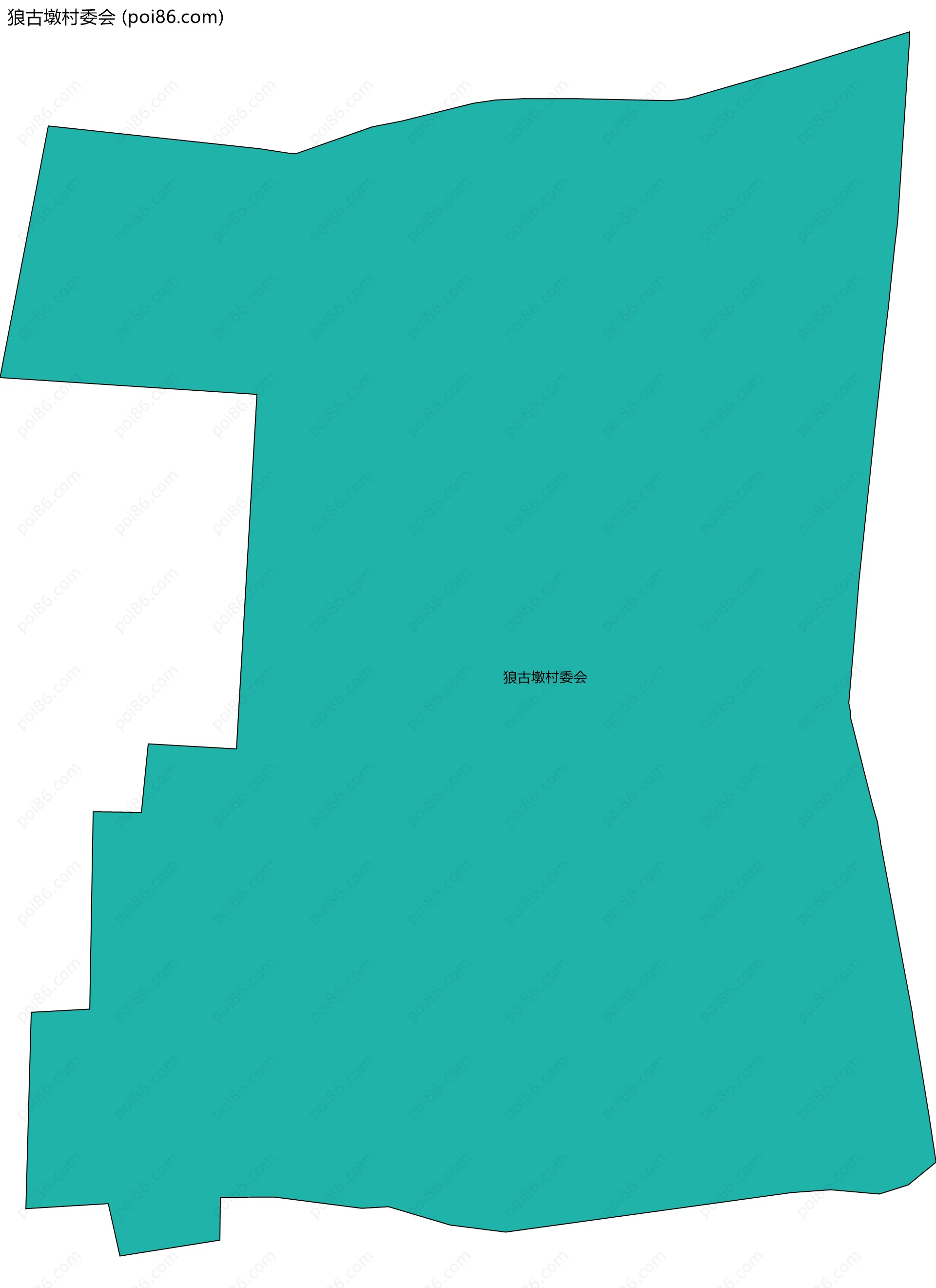 狼古墩村委会边界地图
