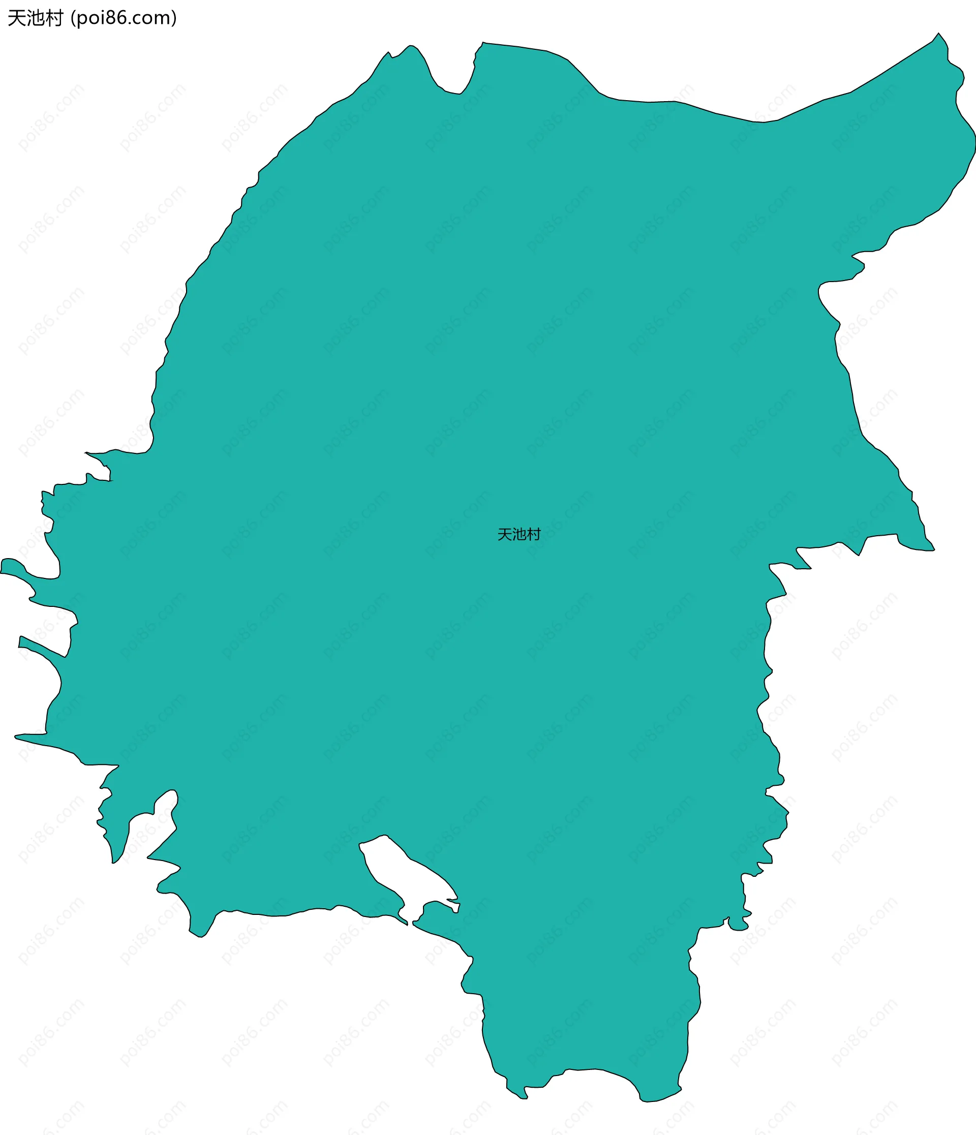 天池村边界地图