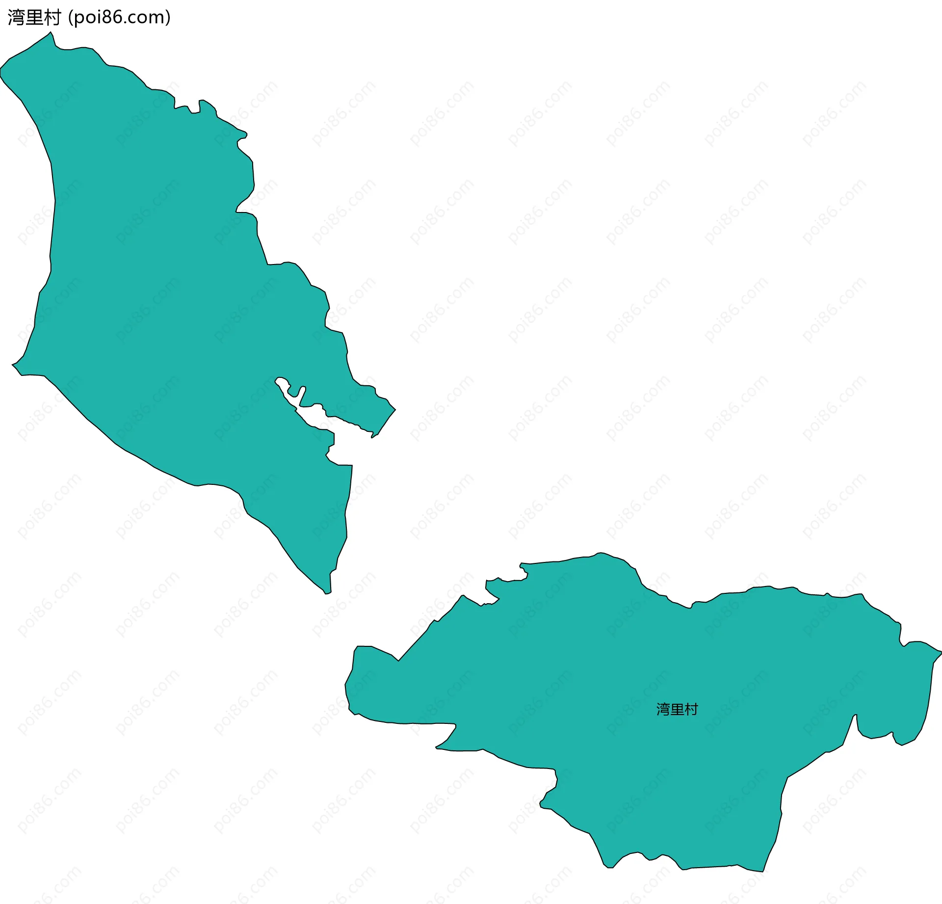 湾里村边界地图