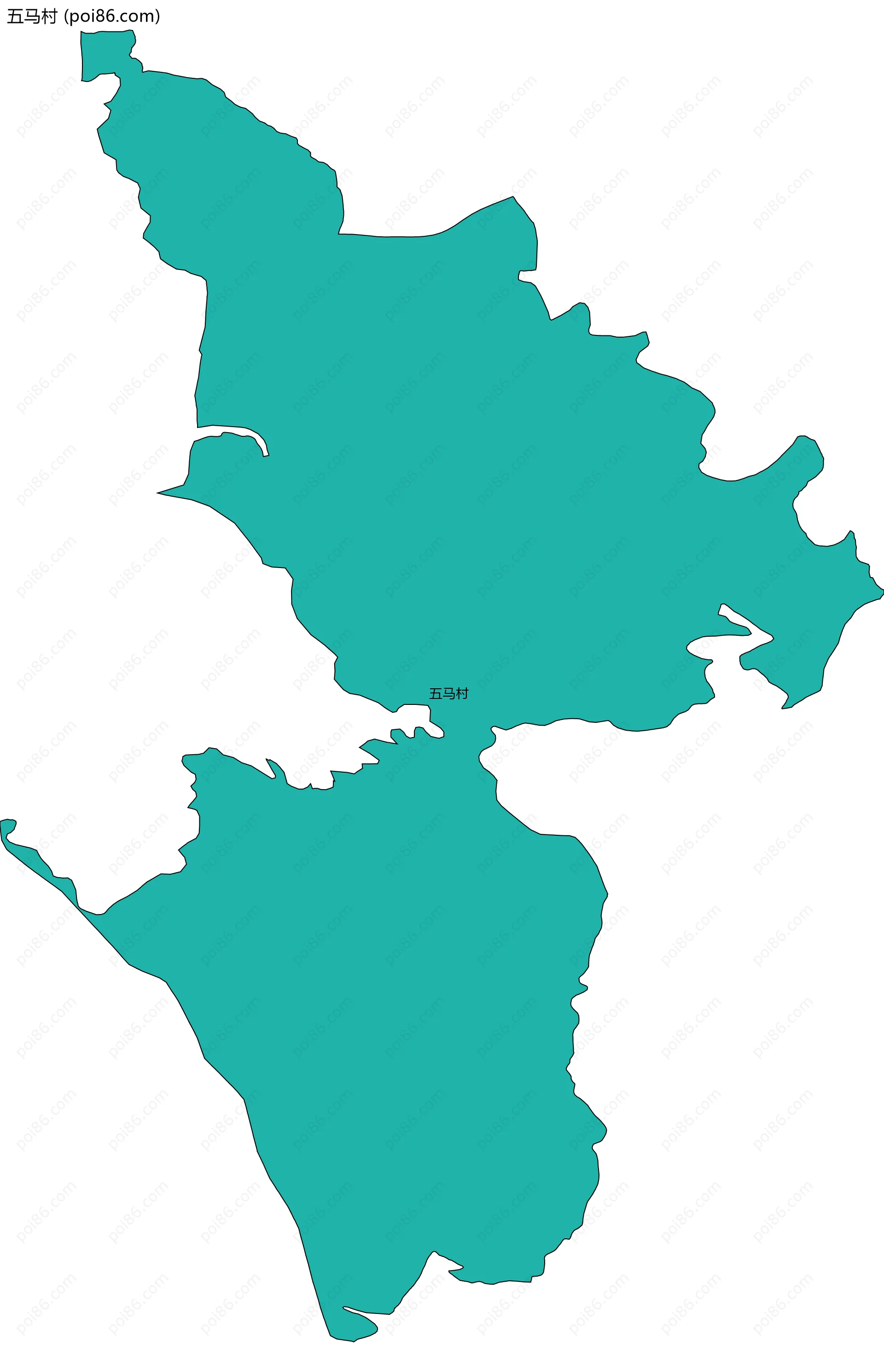 五马村边界地图