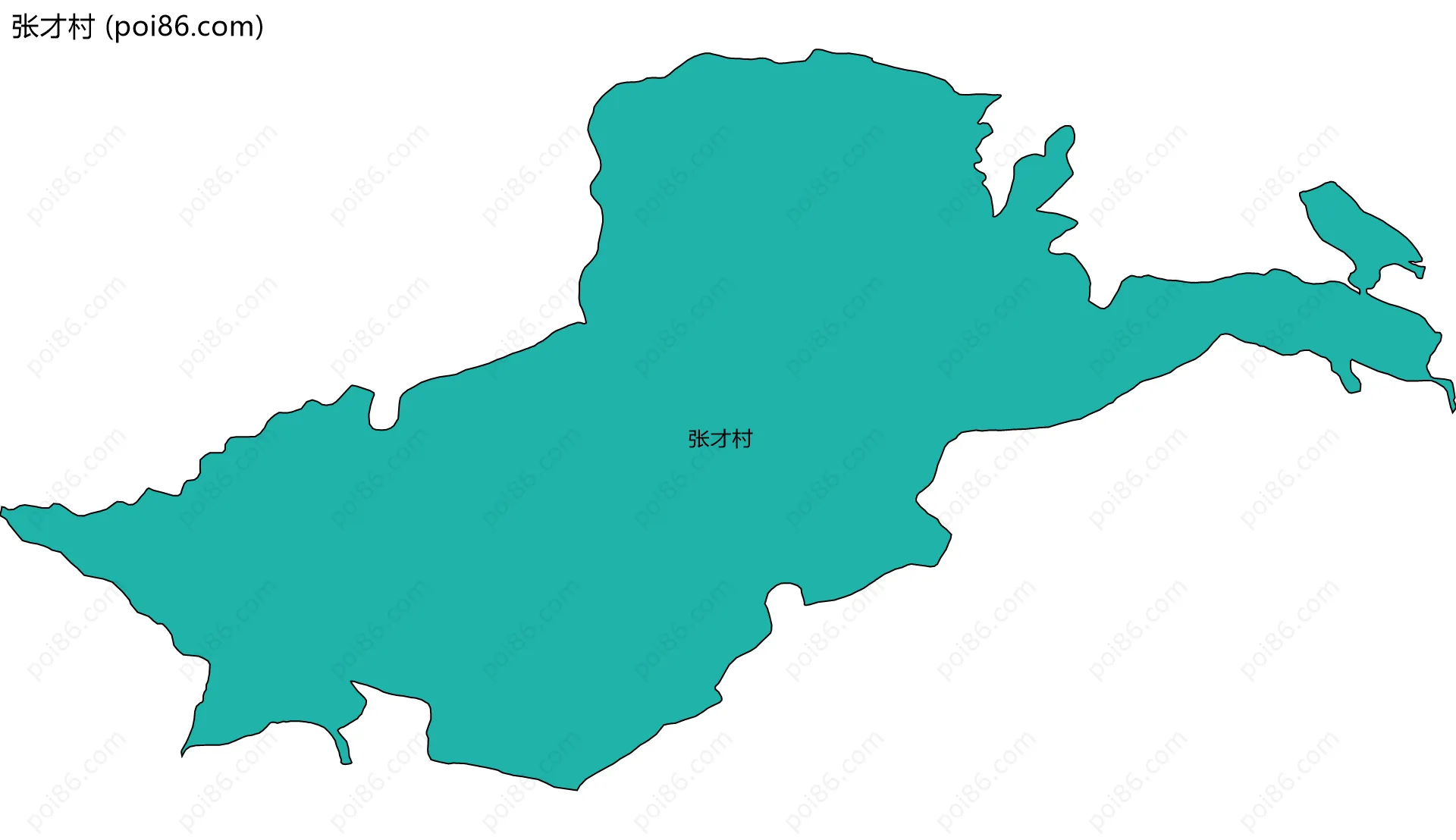 张才村边界地图