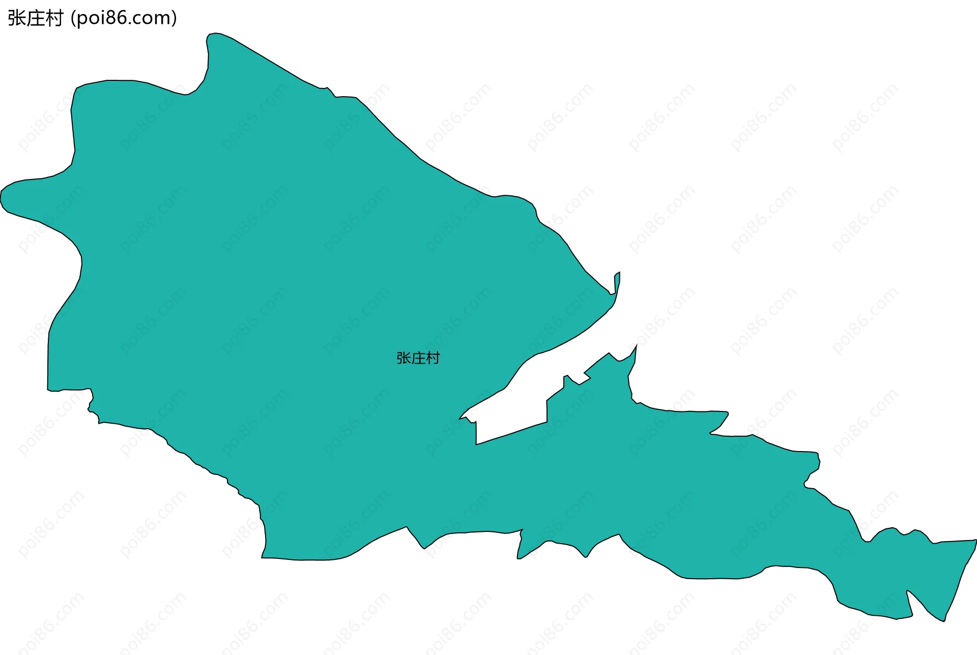 张庄村边界地图