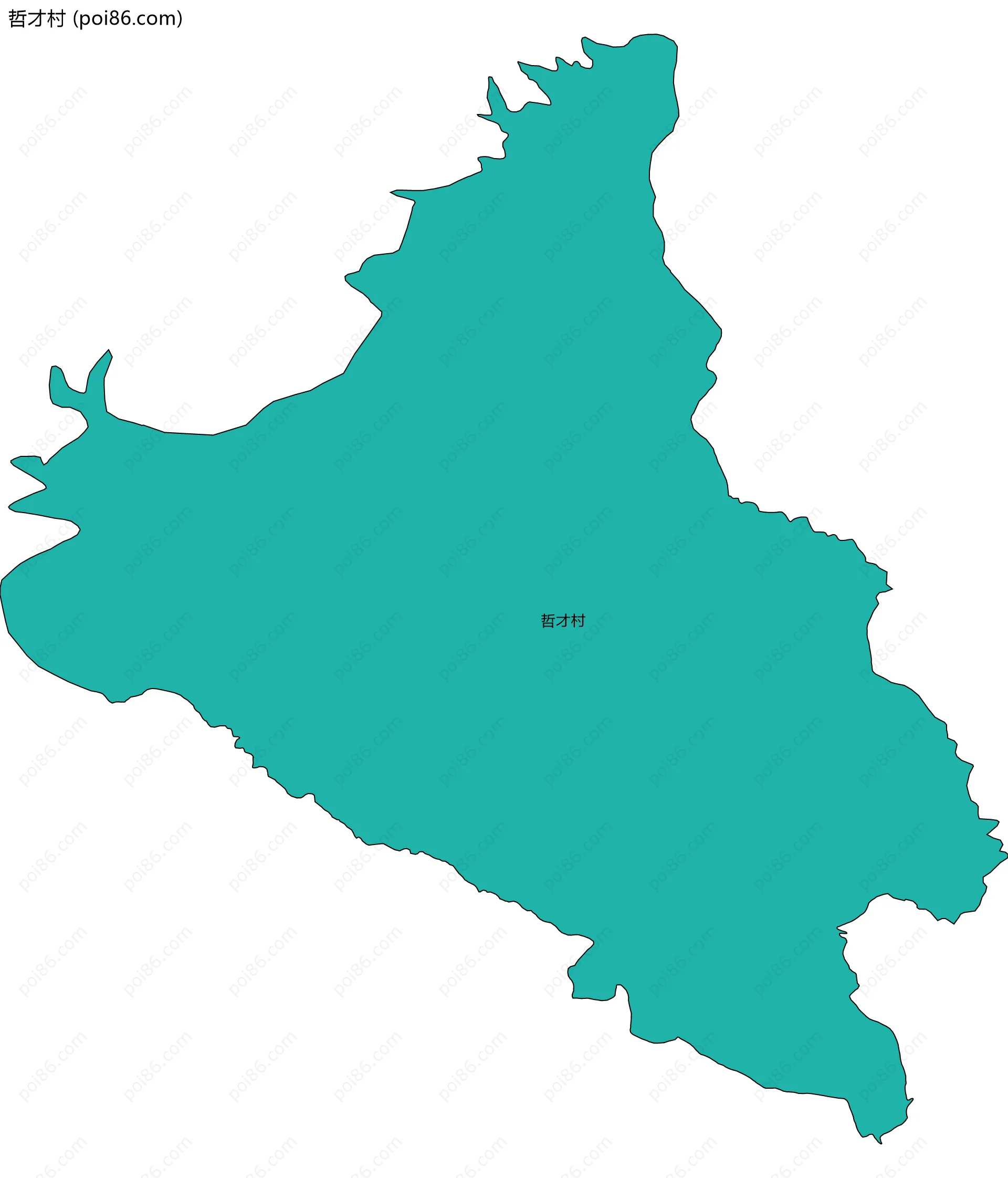 哲才村边界地图