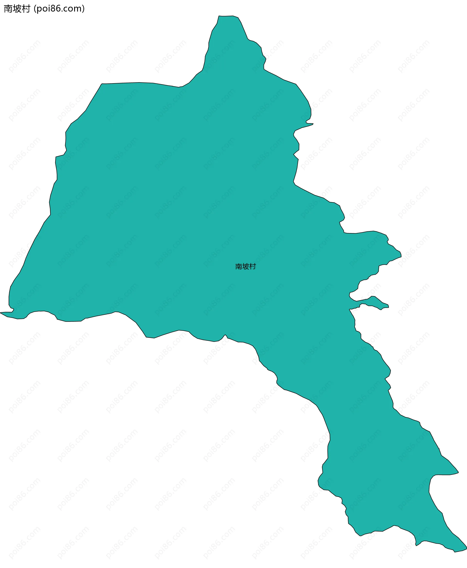 南坡村边界地图