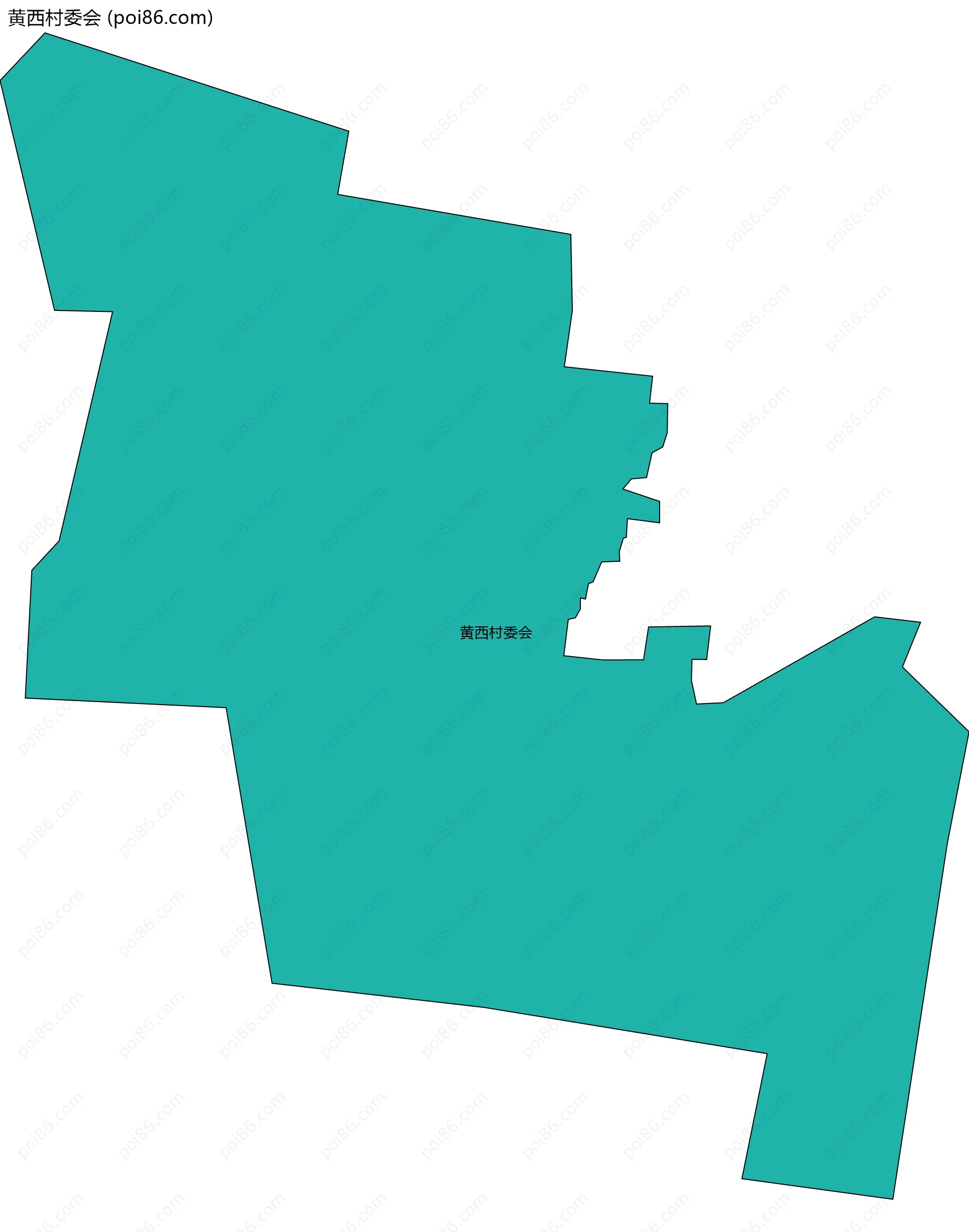黄西村委会边界地图
