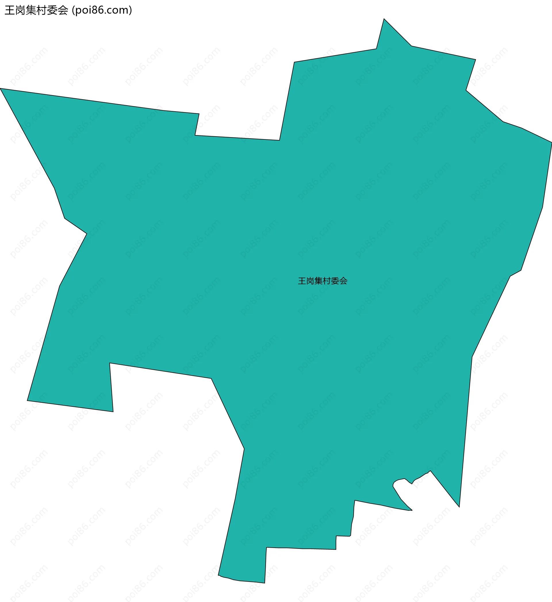 王岗集村委会边界地图