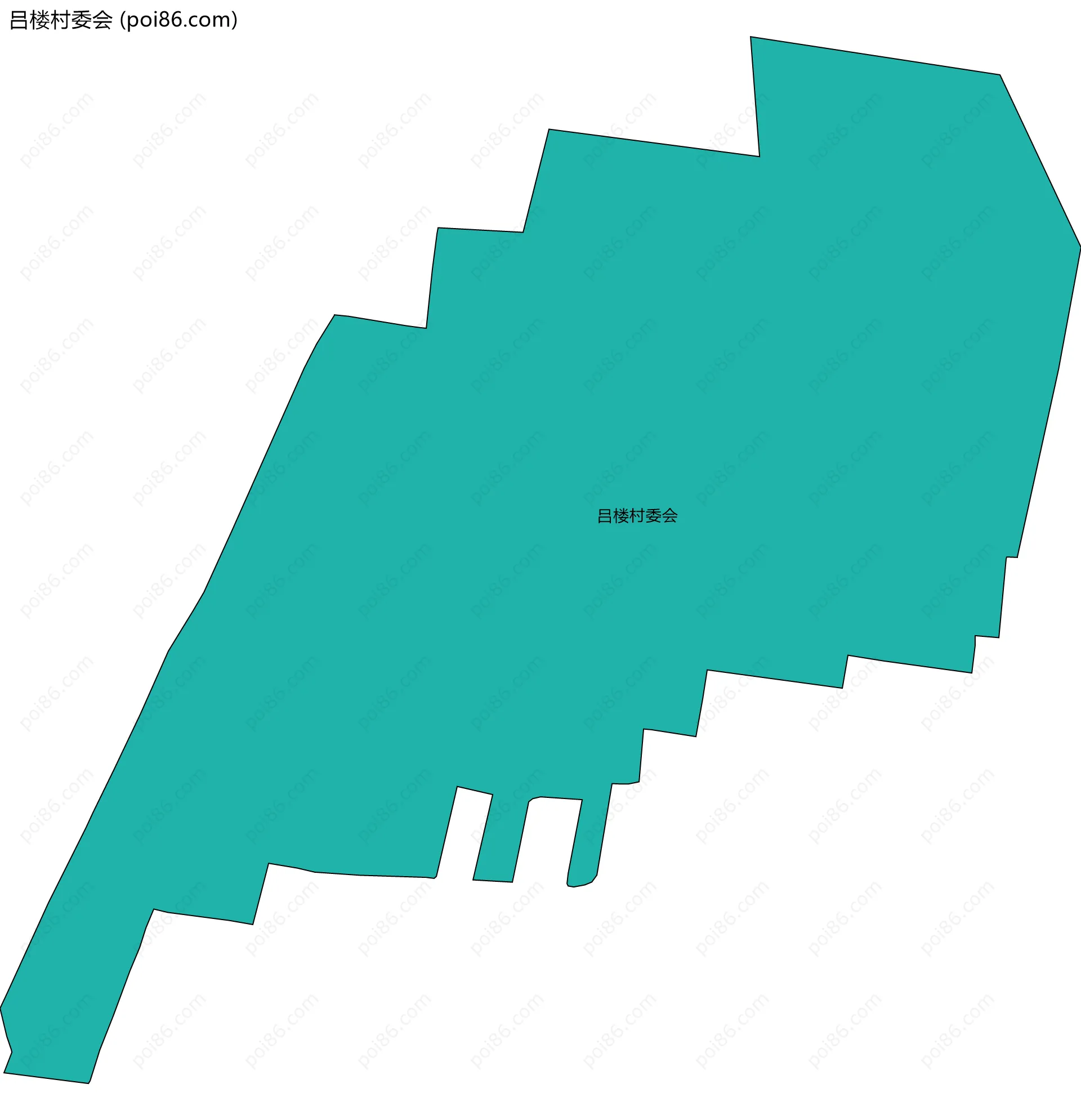 吕楼村委会边界地图