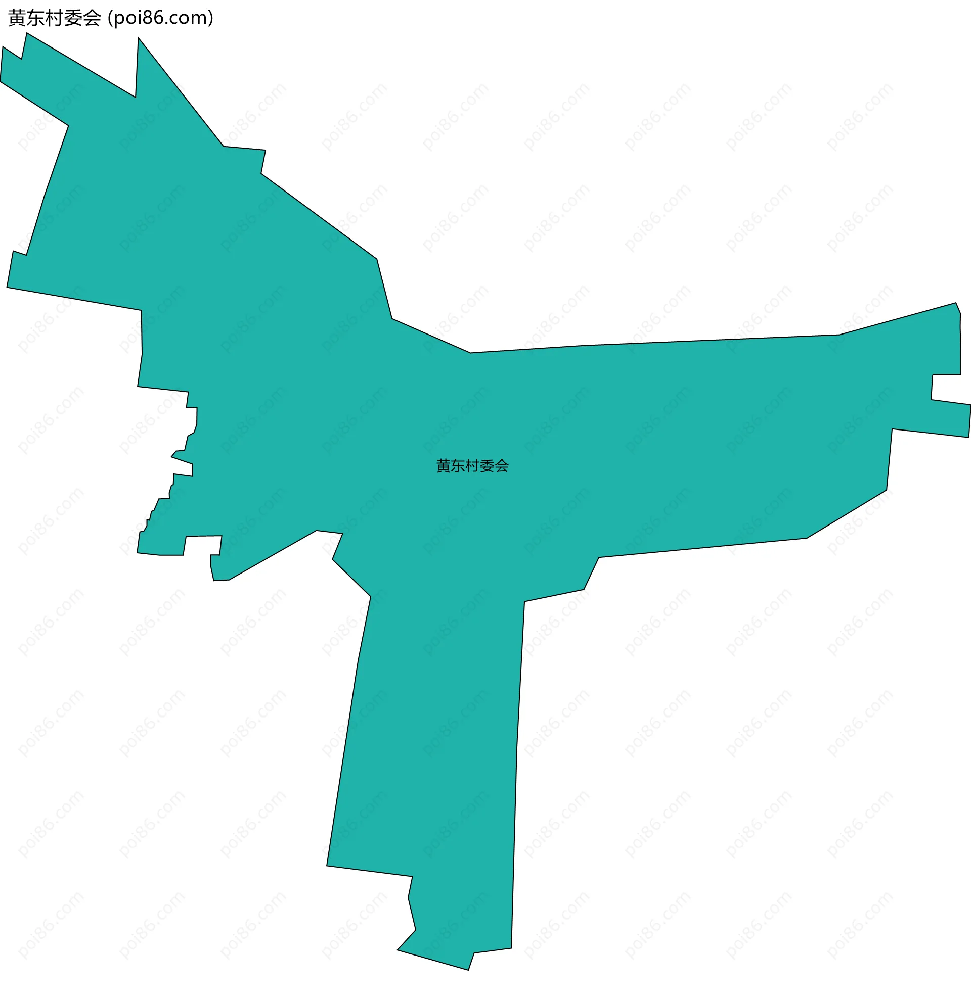 黄东村委会边界地图