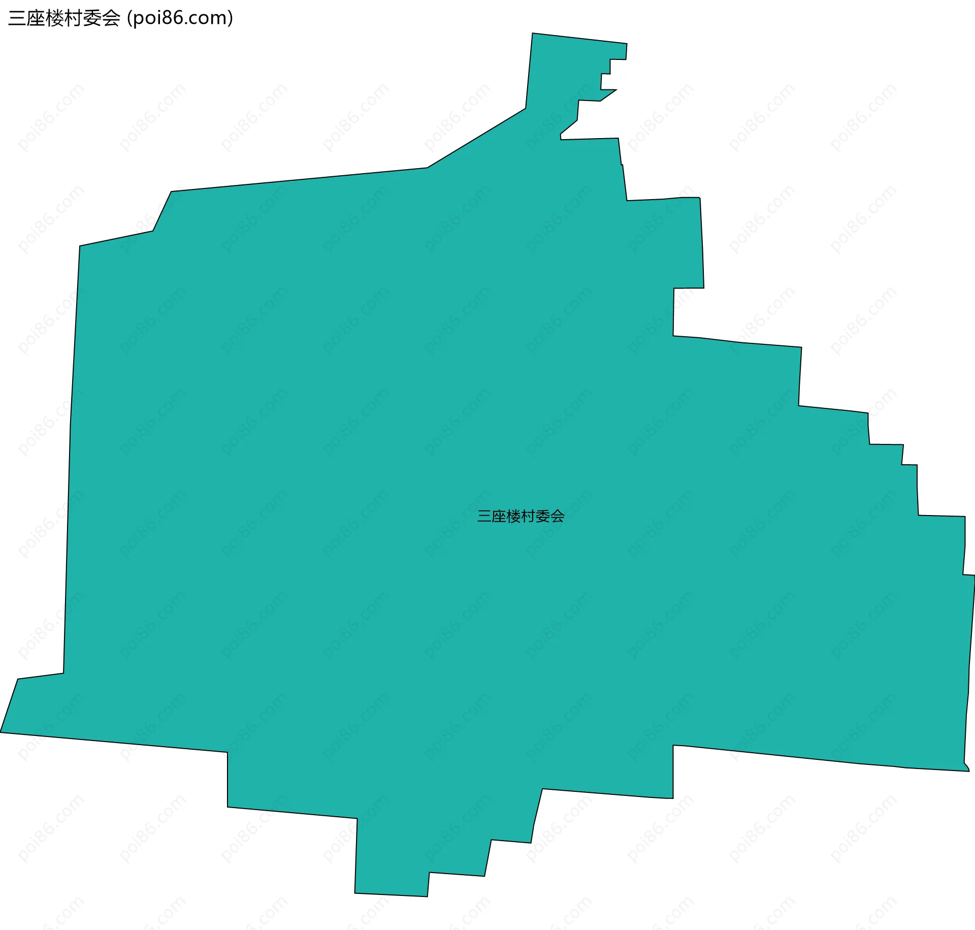 三座楼村委会边界地图