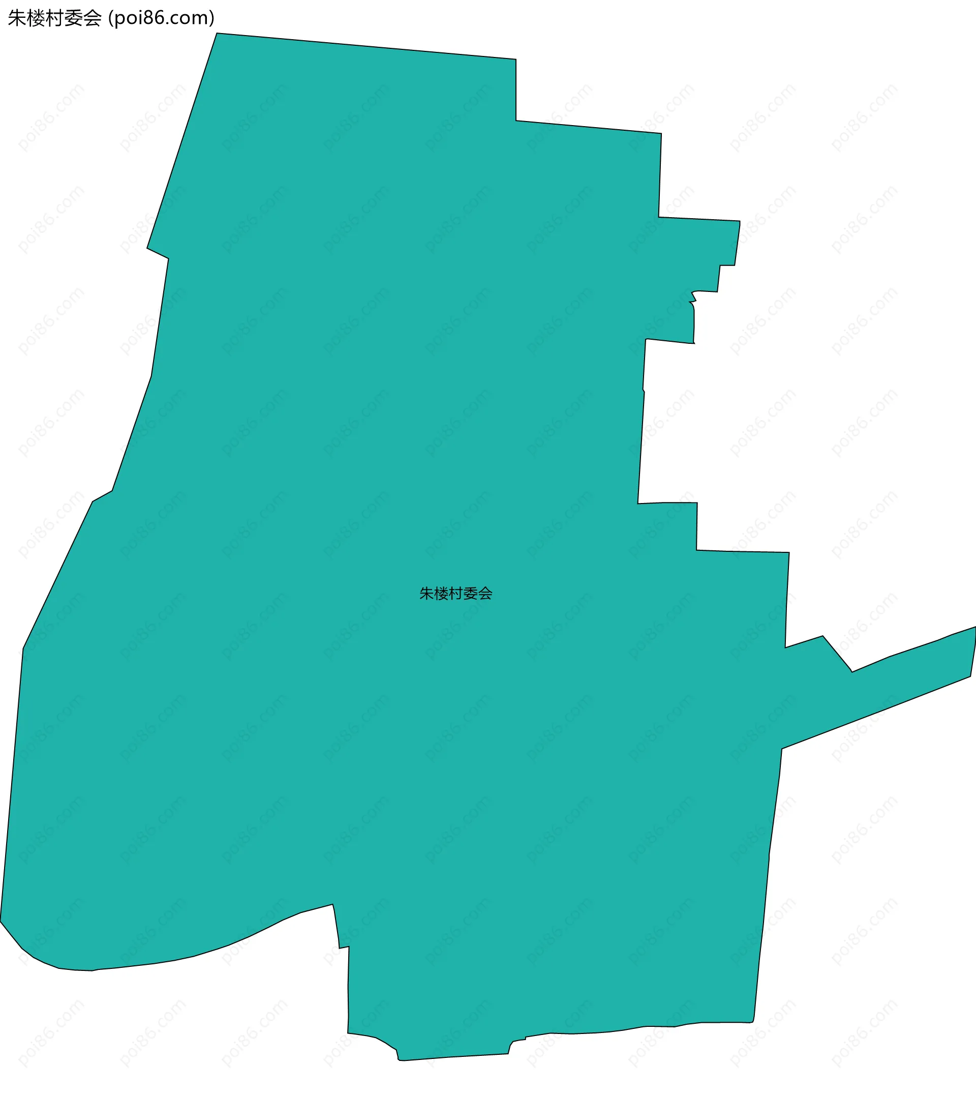 朱楼村委会边界地图
