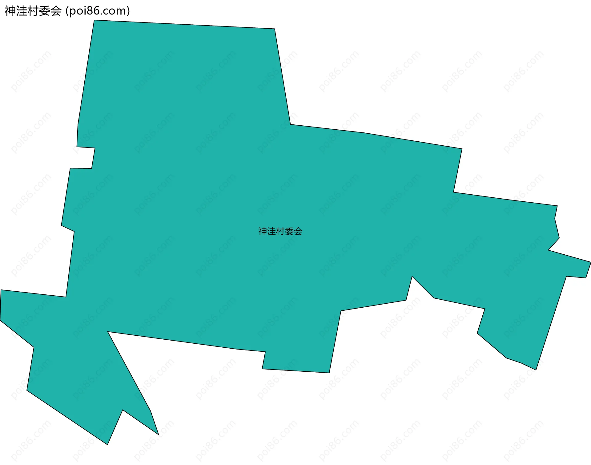 神洼村委会边界地图