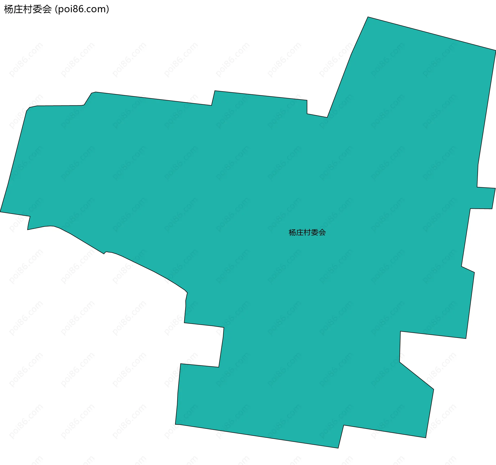 杨庄村委会边界地图