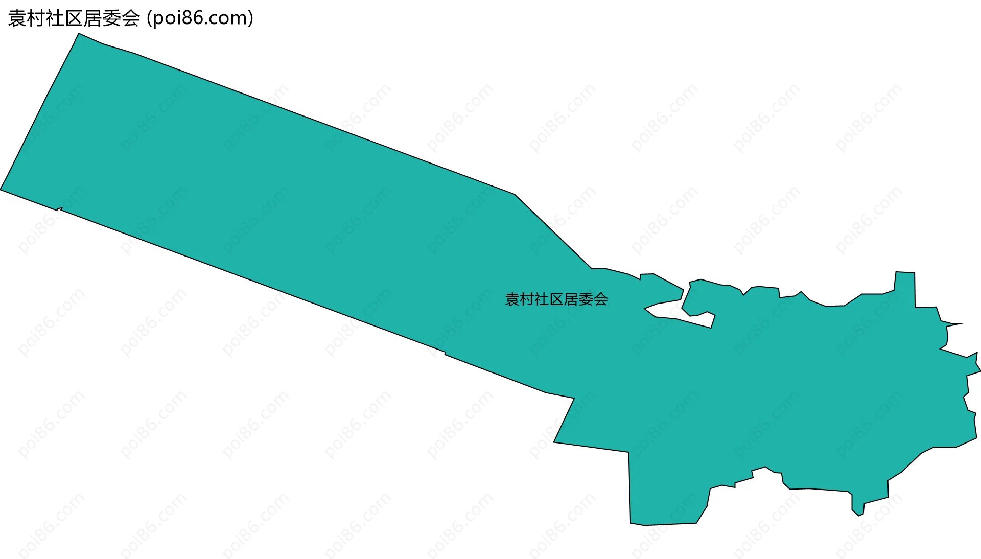 袁村社区居委会边界地图