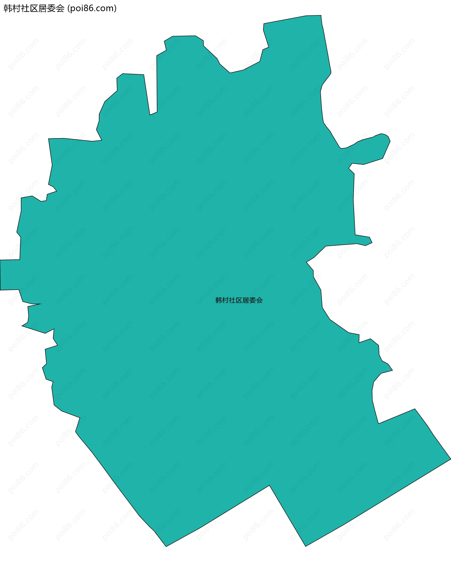 韩村社区居委会边界地图