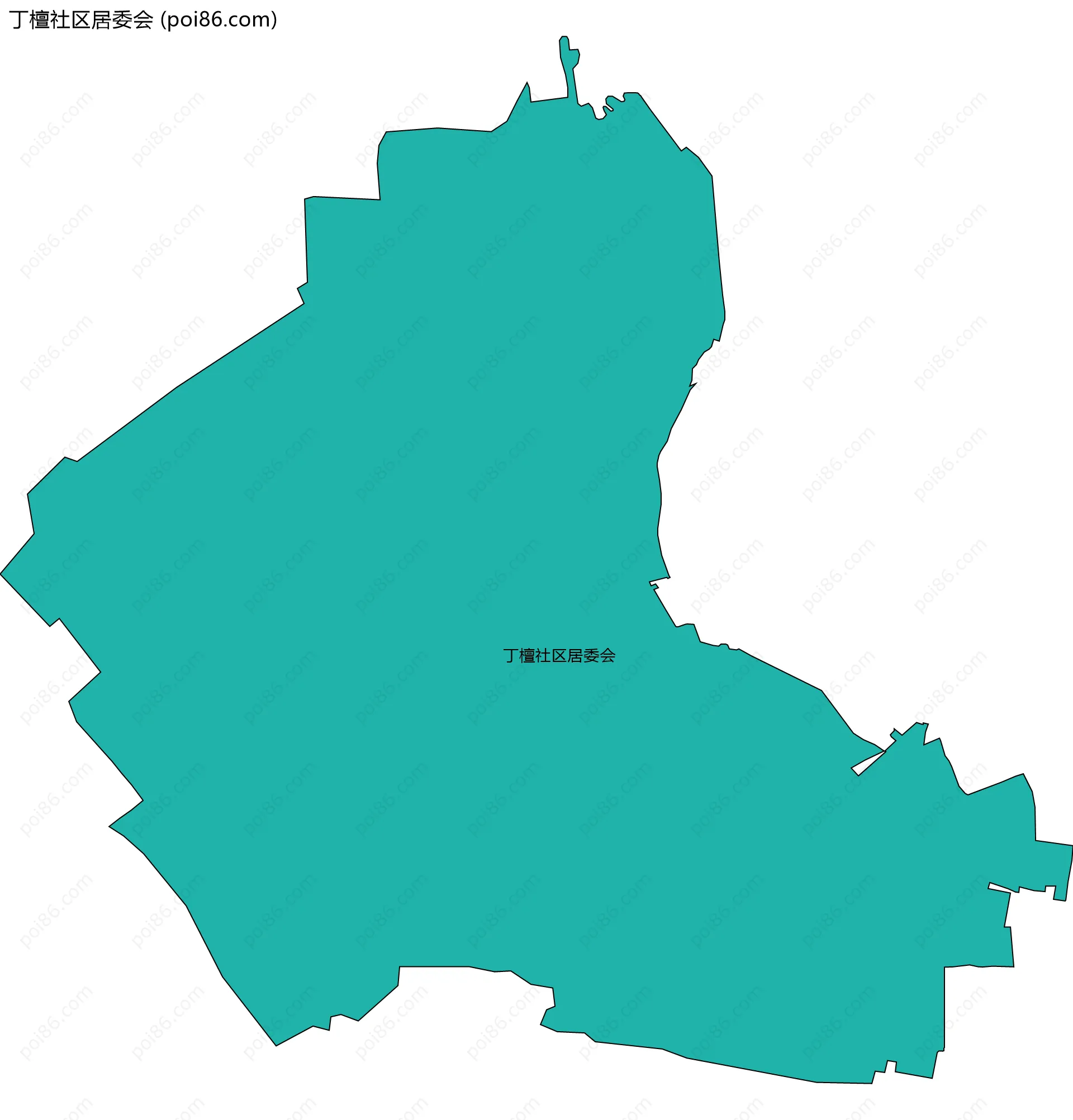 丁檀社区居委会边界地图