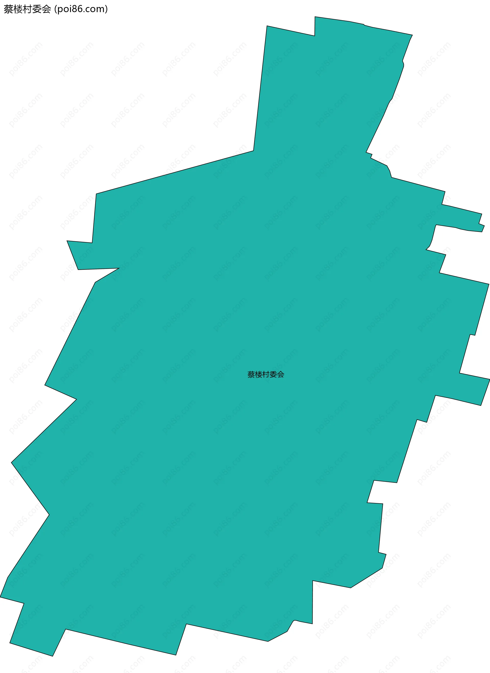蔡楼村委会边界地图