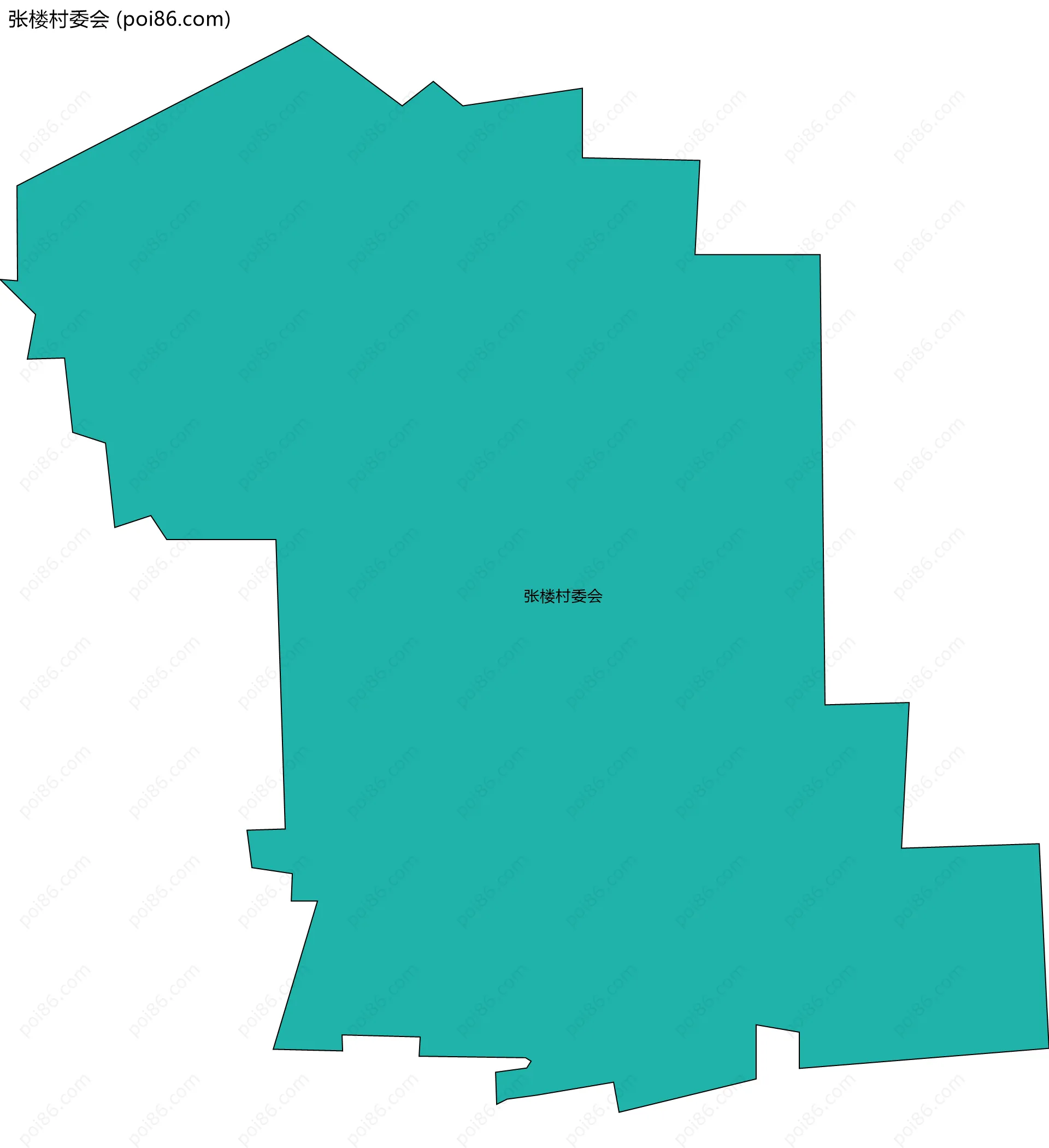 张楼村委会边界地图