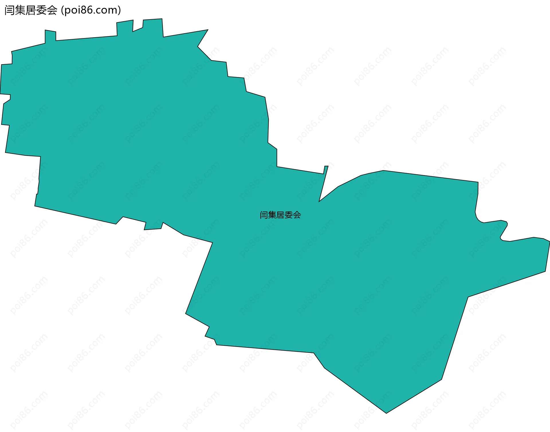 闫集居委会边界地图