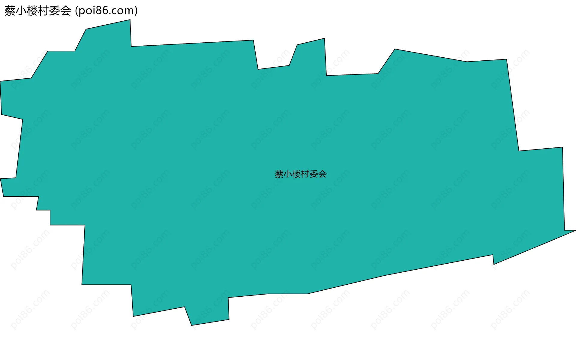 蔡小楼村委会边界地图