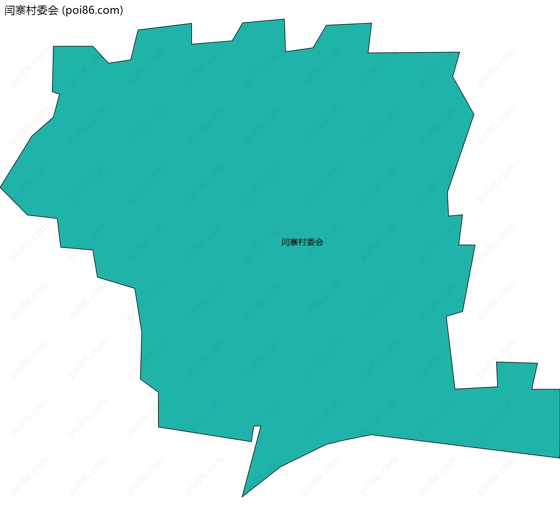 闫寨村委会边界地图