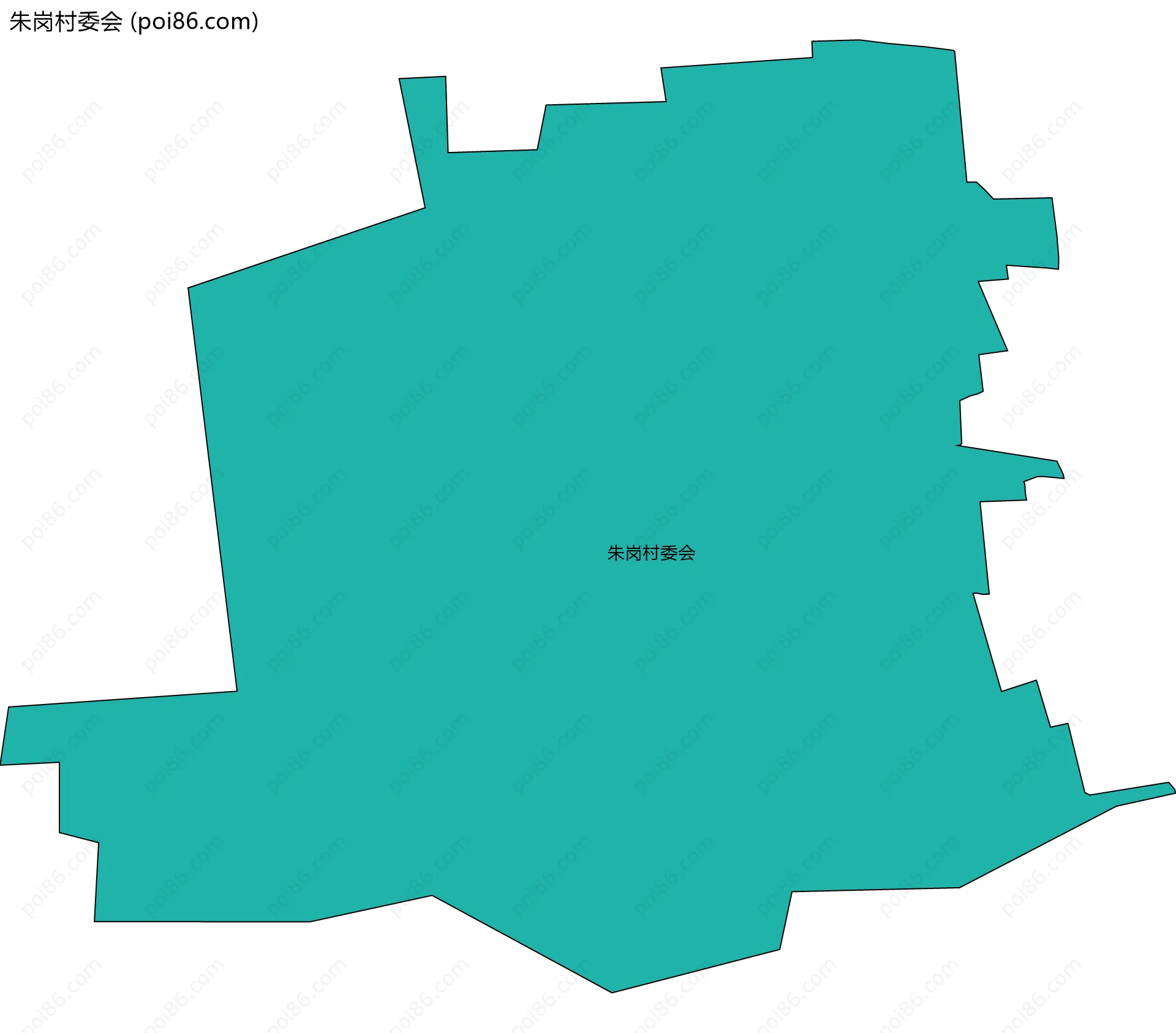 朱岗村委会边界地图