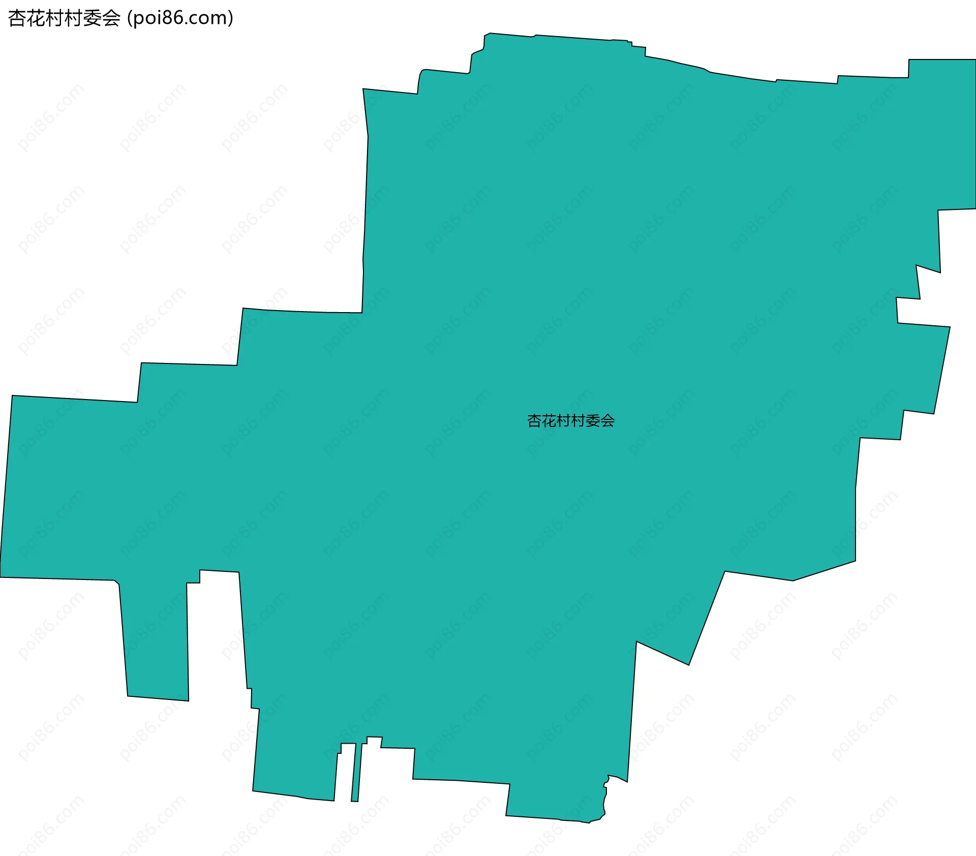 杏花村村委会边界地图