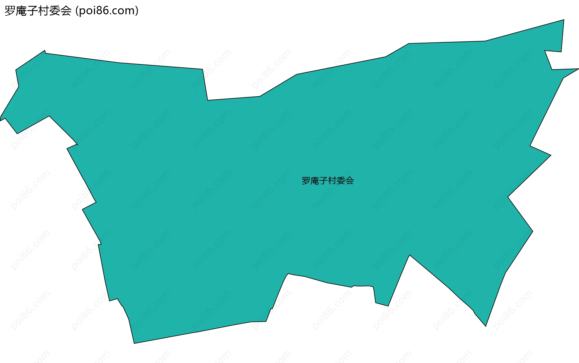 罗庵子村委会边界地图