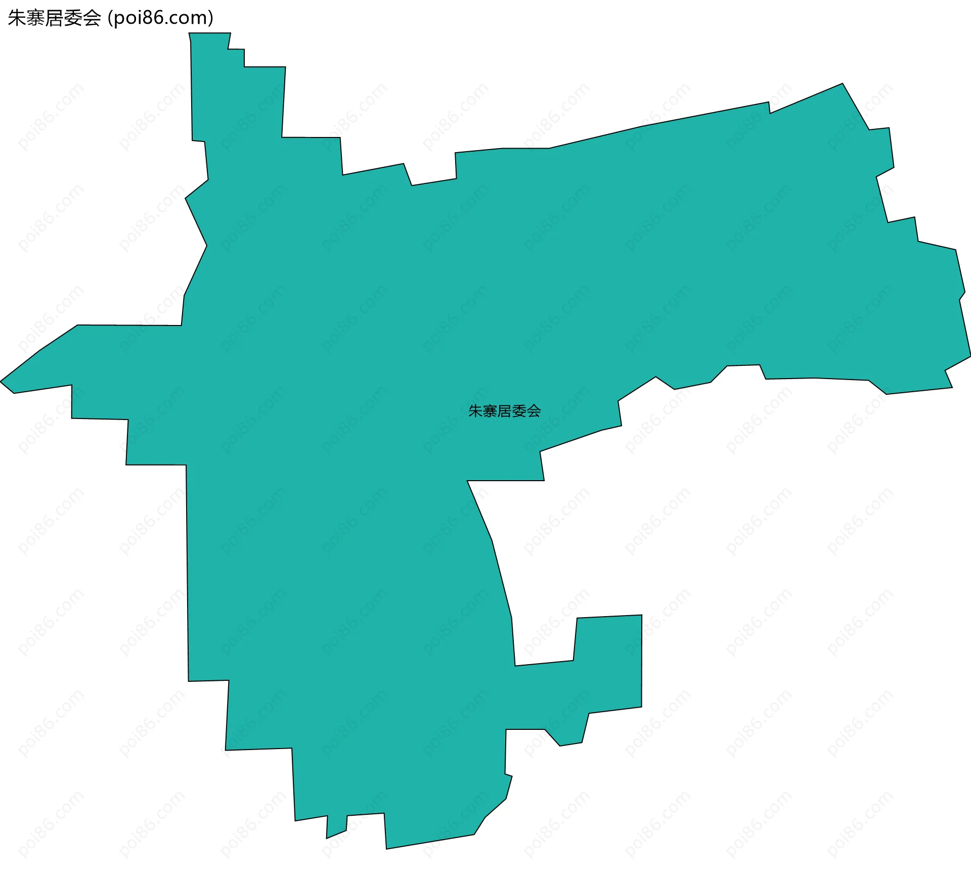 朱寨居委会边界地图