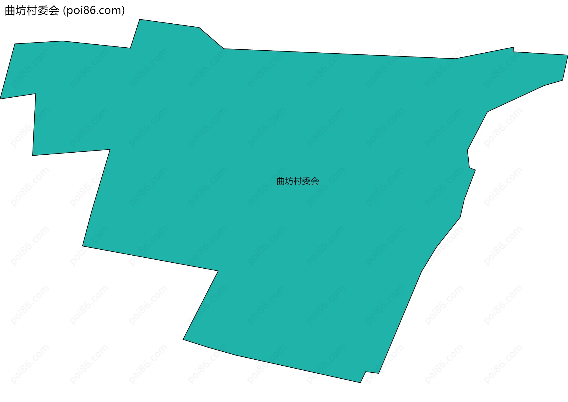 曲坊村委会边界地图