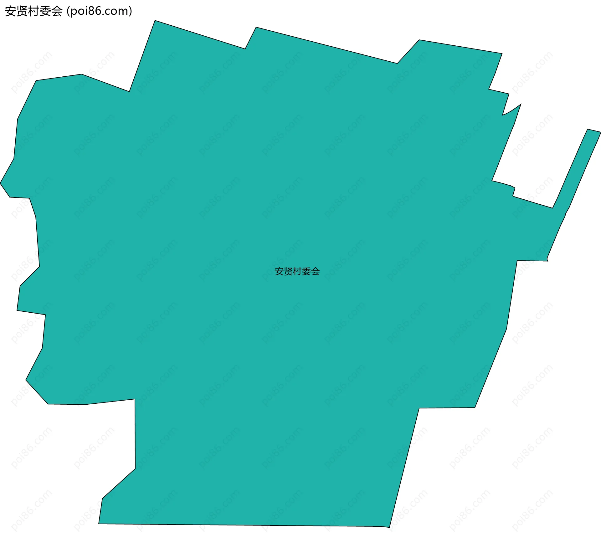 安贤村委会边界地图