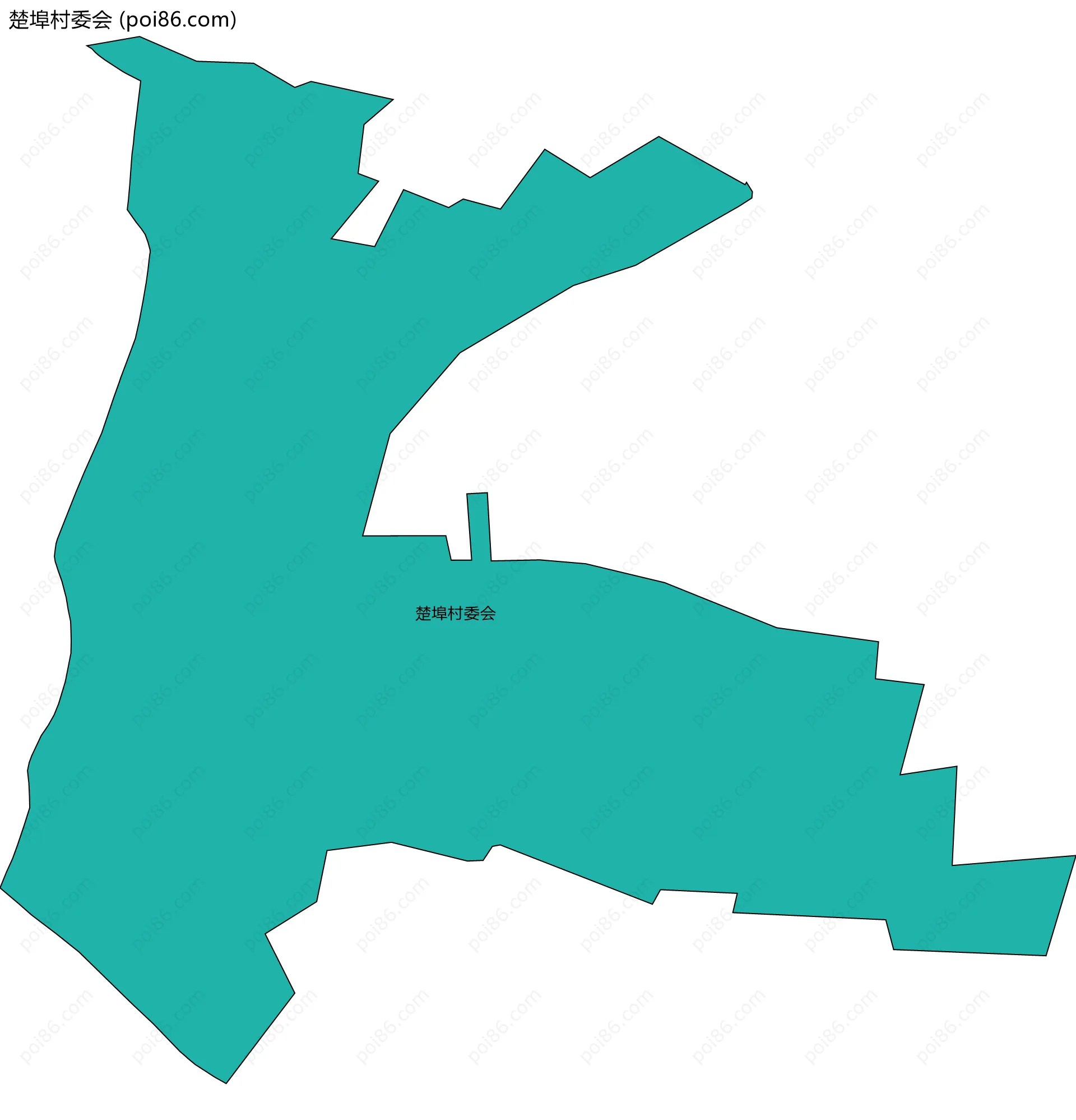 楚埠村委会边界地图