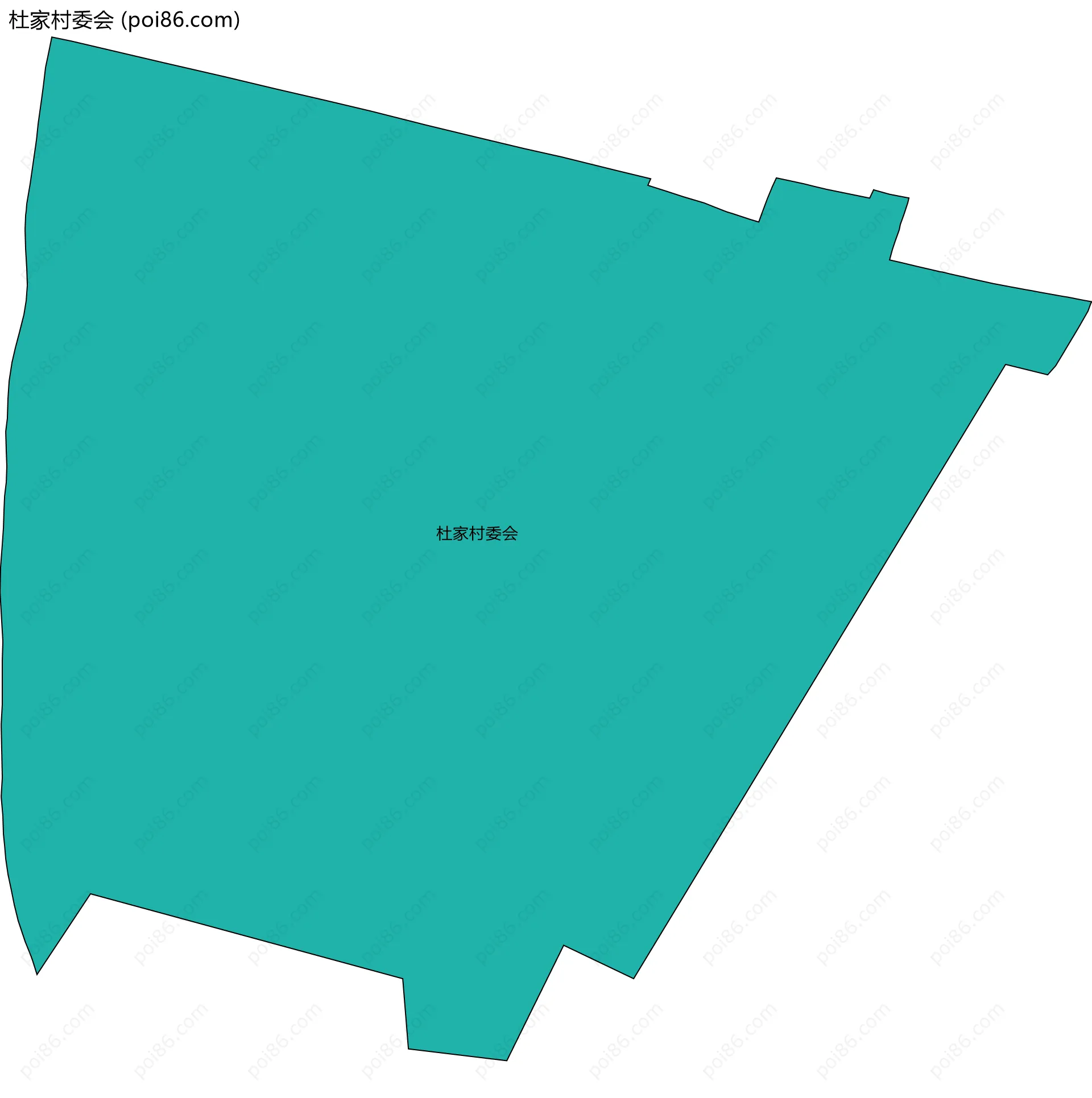 杜家村委会边界地图