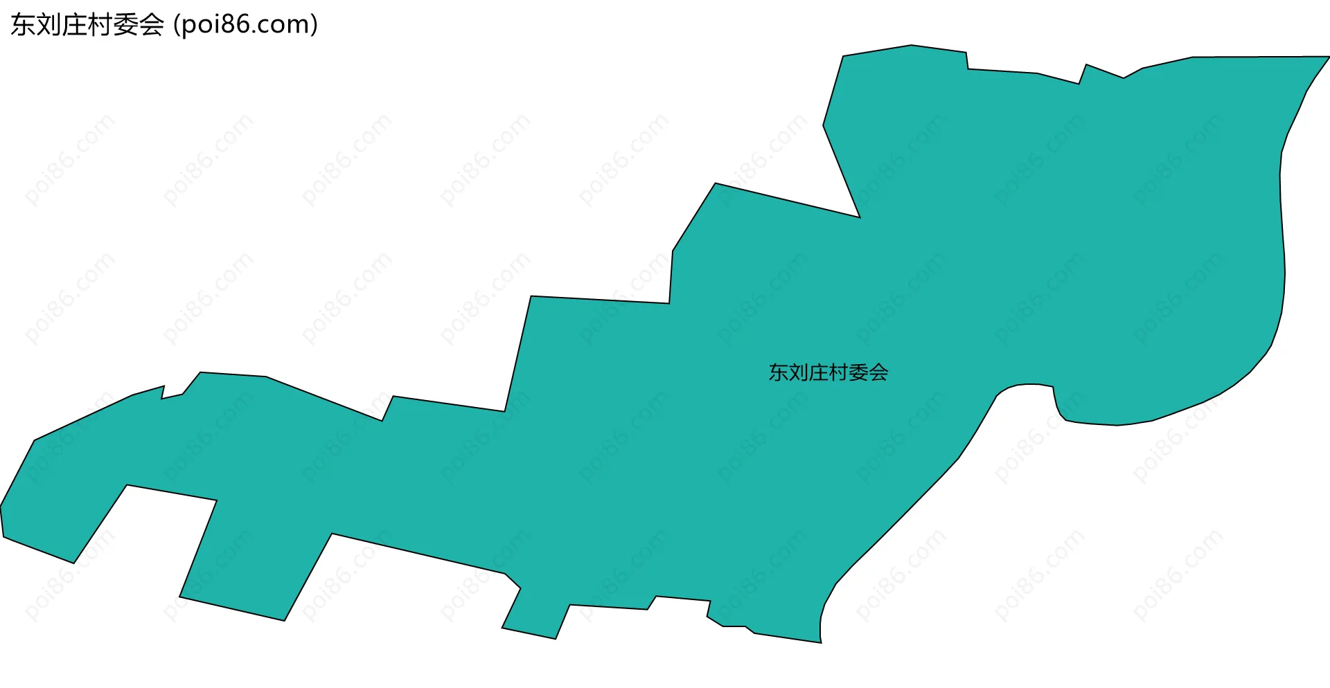 东刘庄村委会边界地图