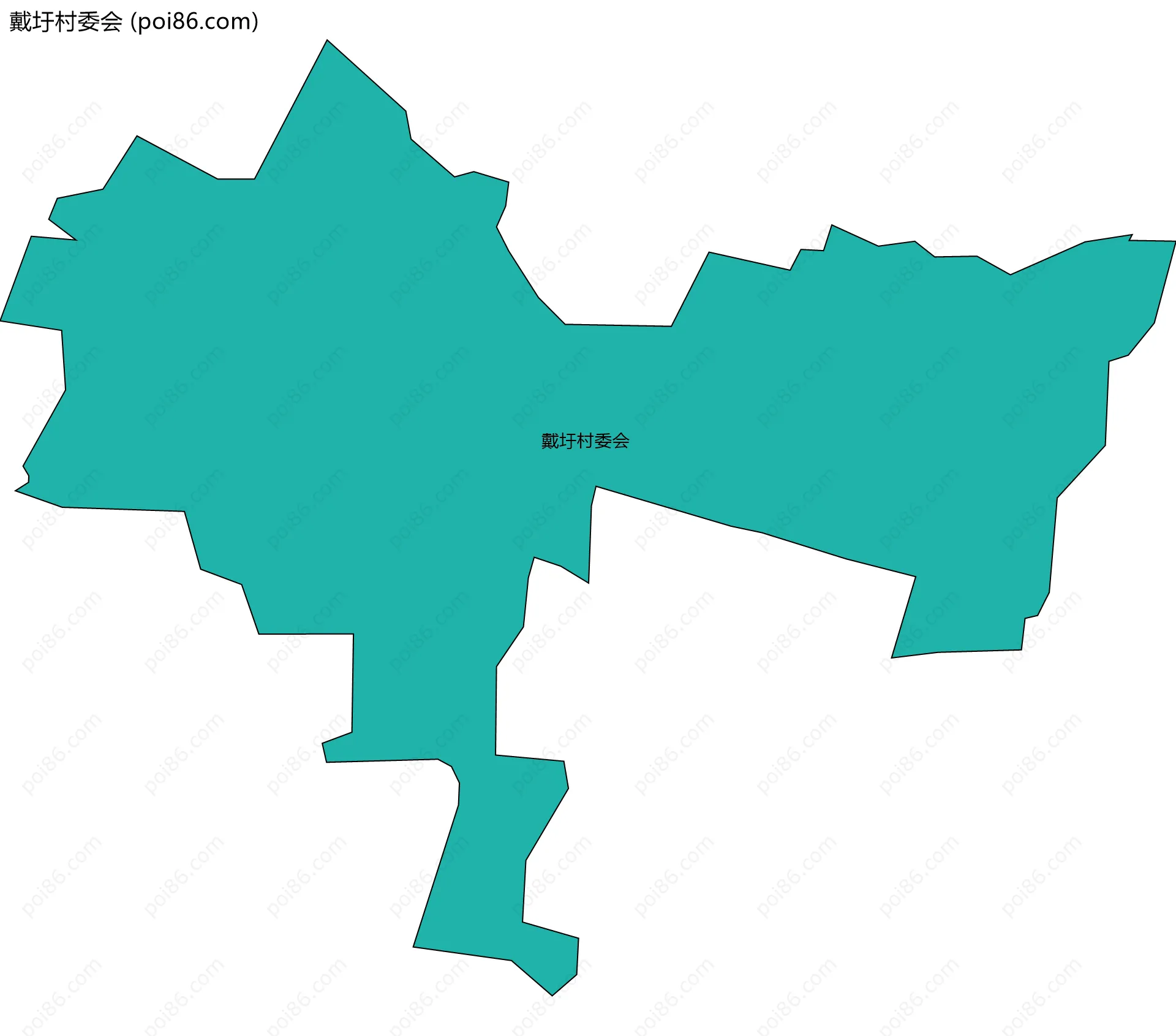 戴圩村委会边界地图