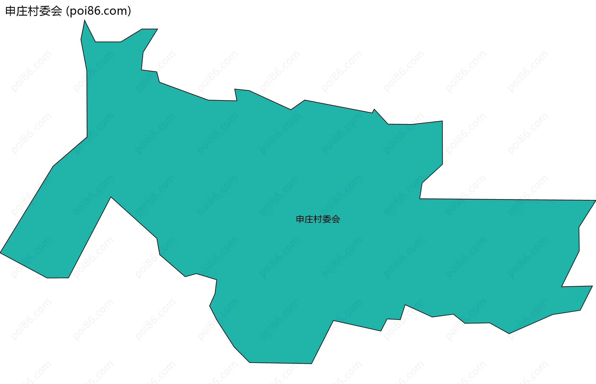 申庄村委会边界地图