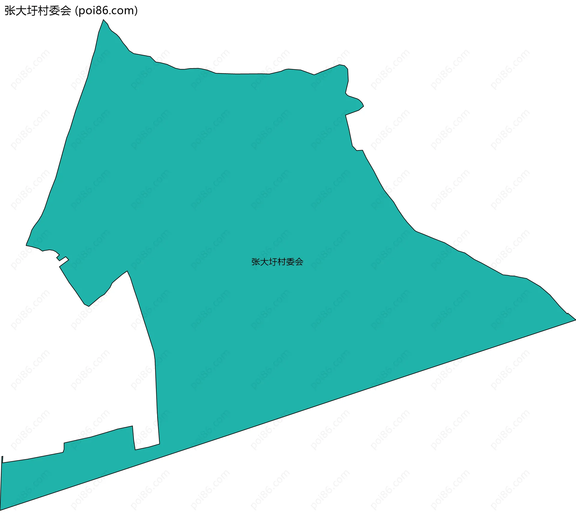 张大圩村委会边界地图