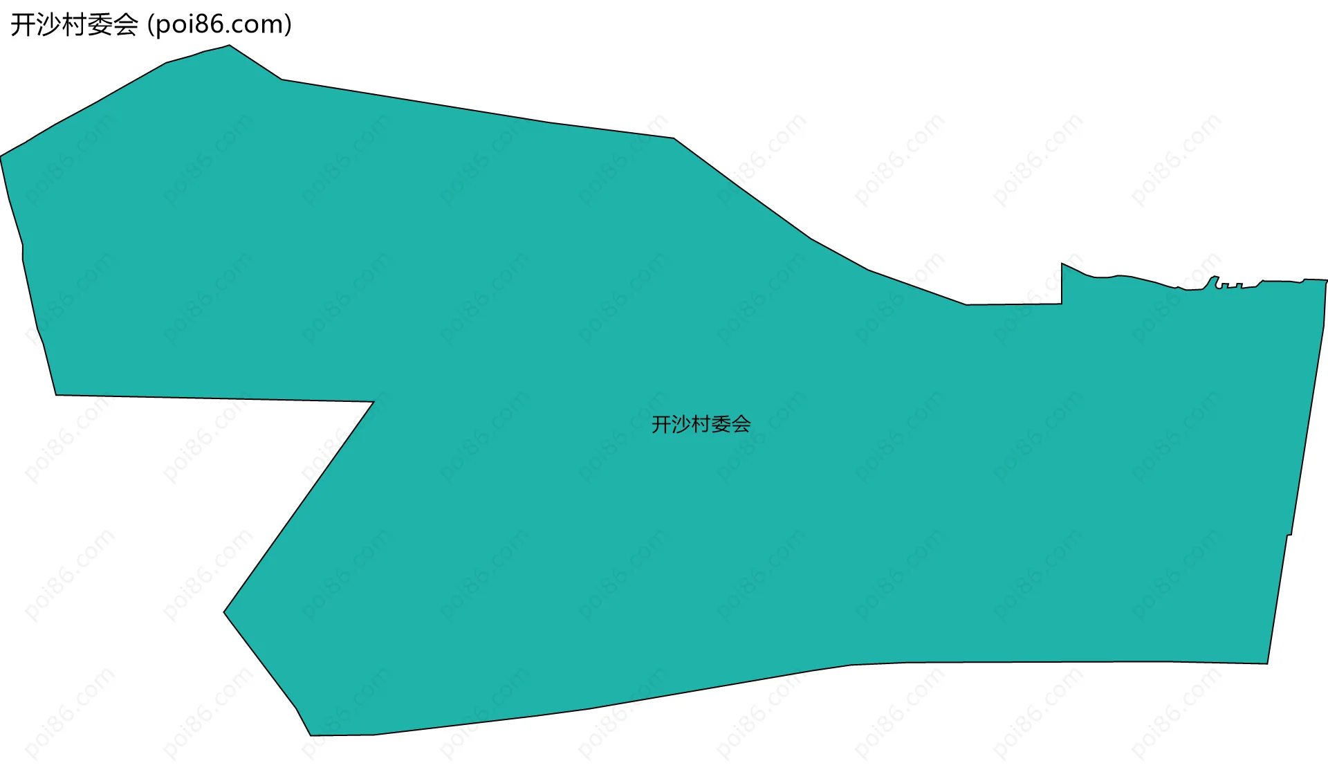 开沙村委会边界地图