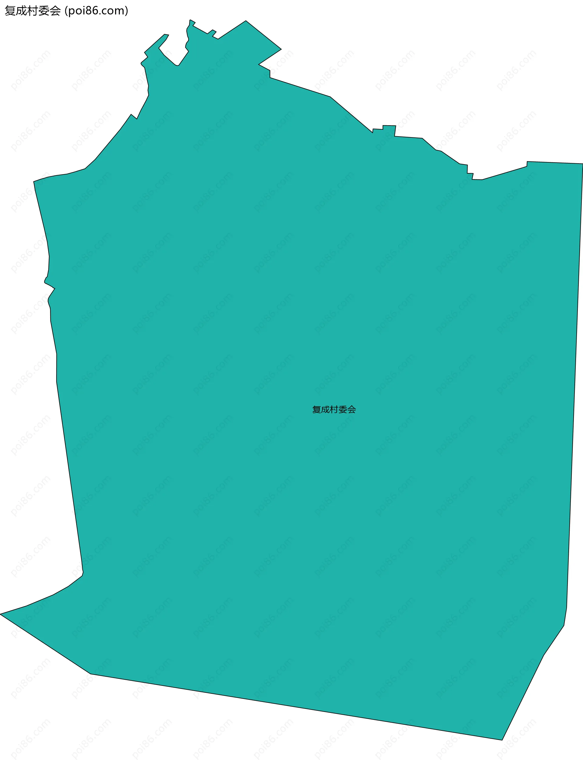 复成村委会边界地图