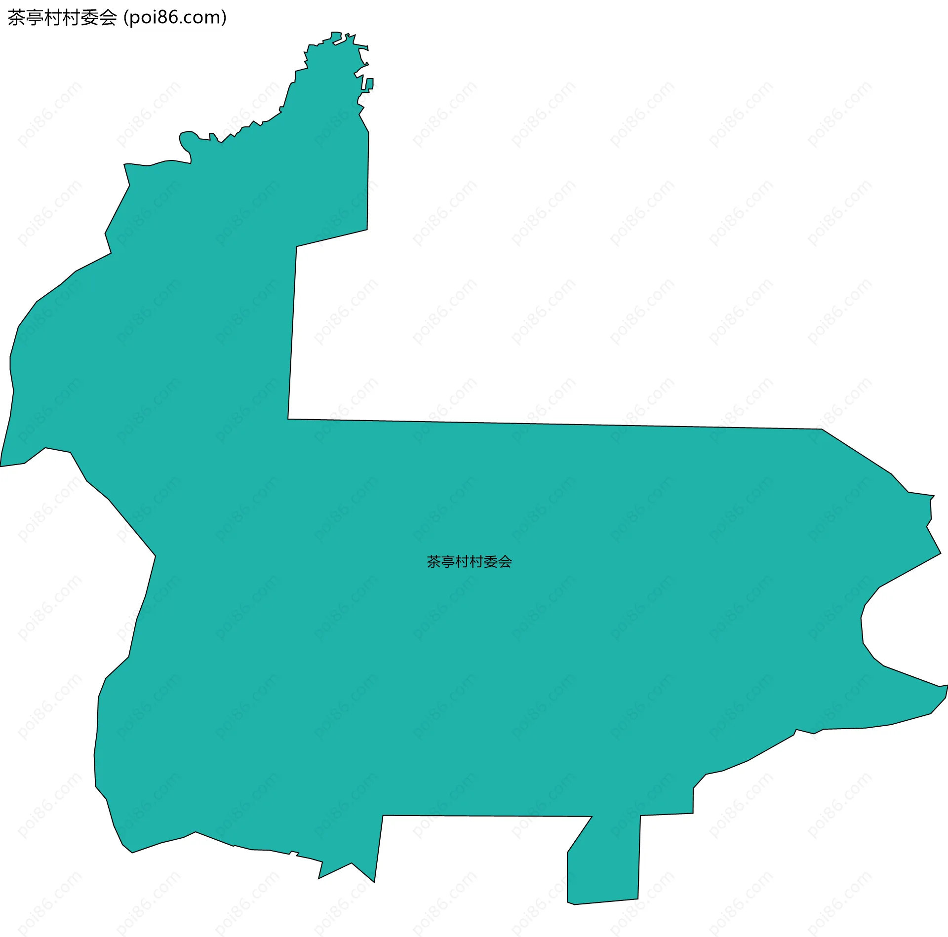 茶亭村村委会边界地图