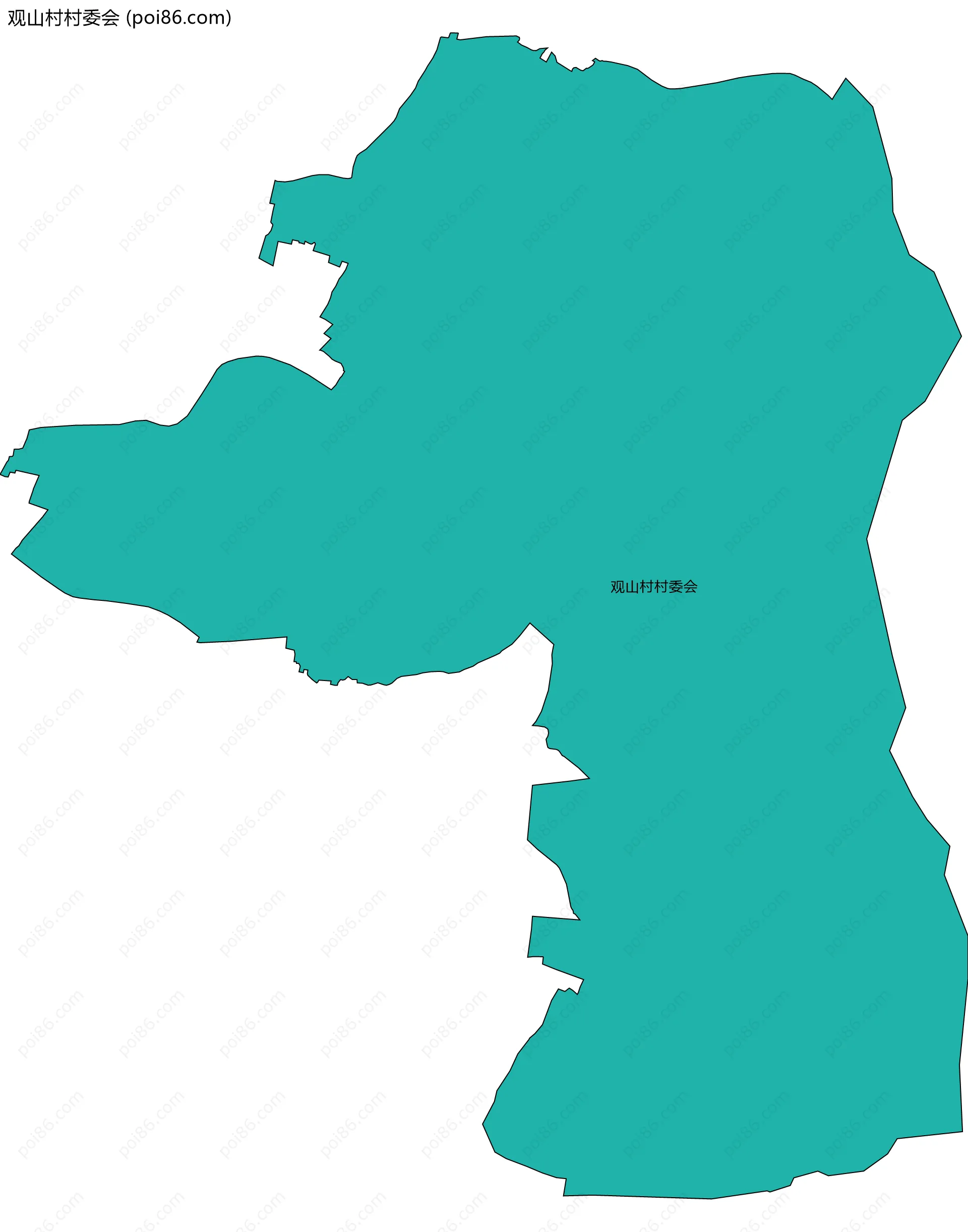 观山村村委会边界地图