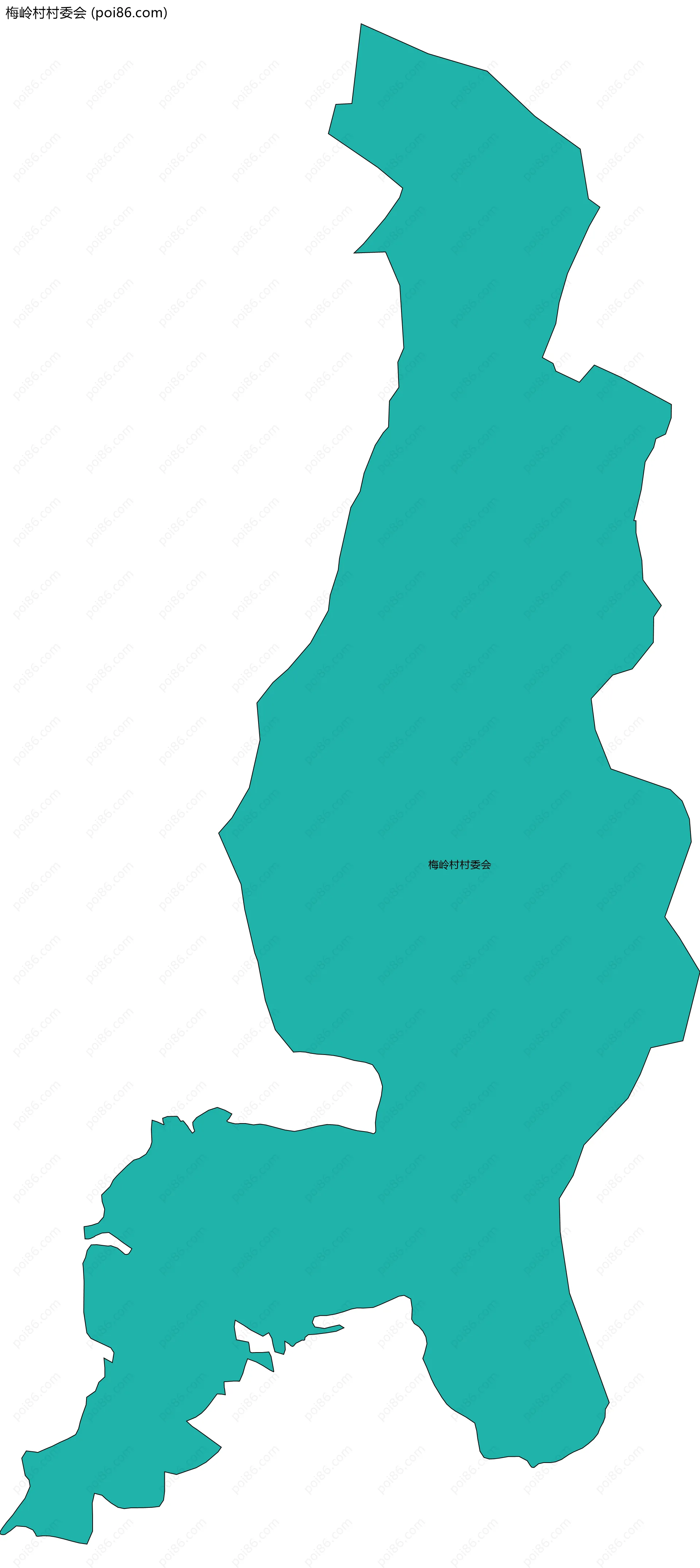 梅岭村村委会边界地图