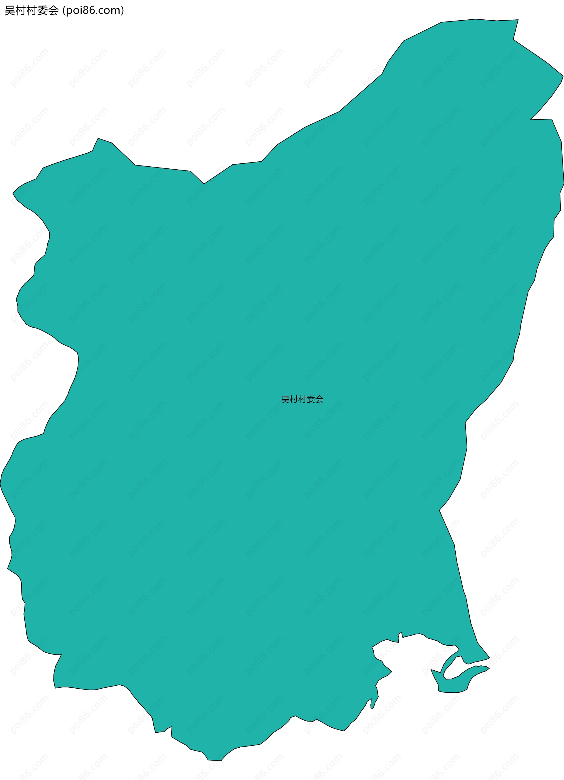 吴村村委会边界地图