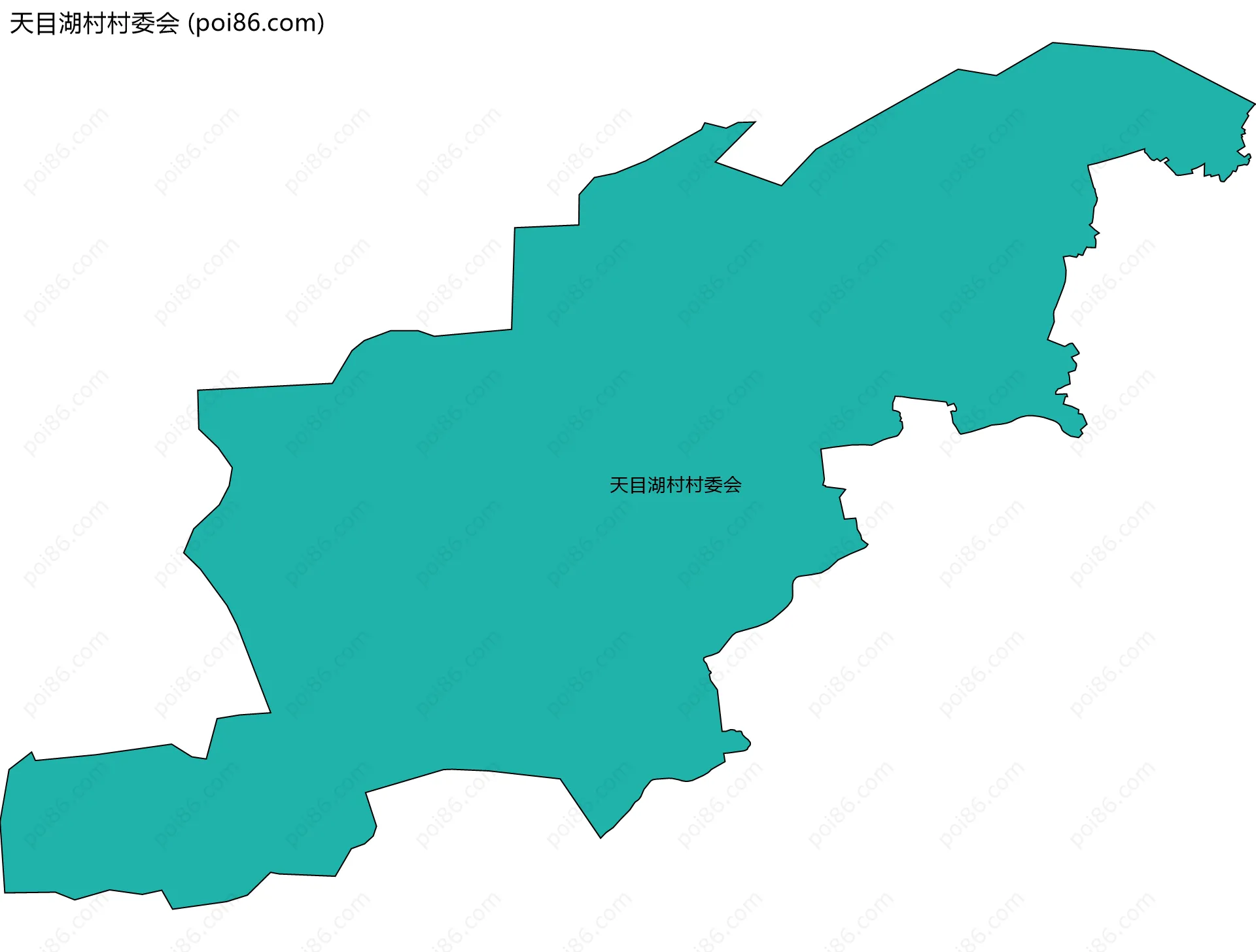 天目湖村村委会边界地图