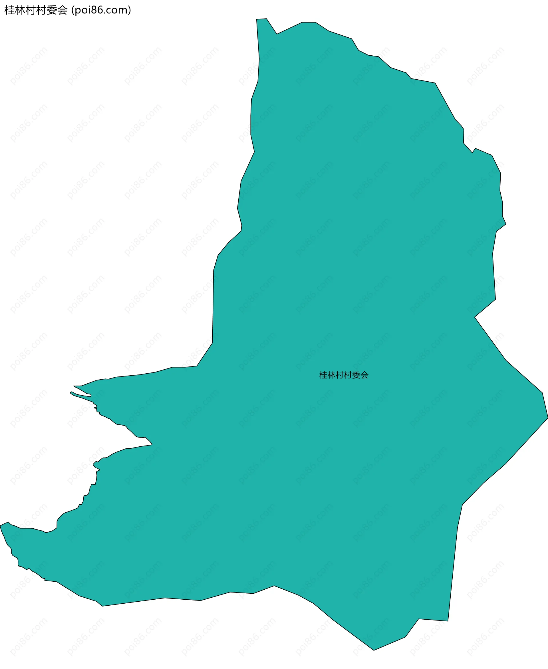 桂林村村委会边界地图