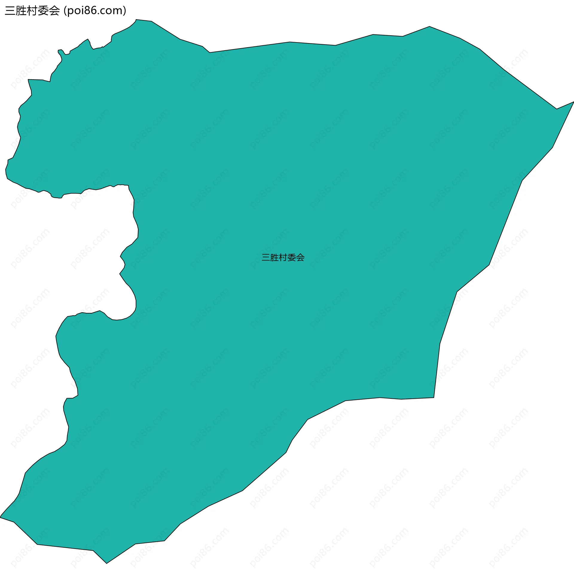 三胜村委会边界地图